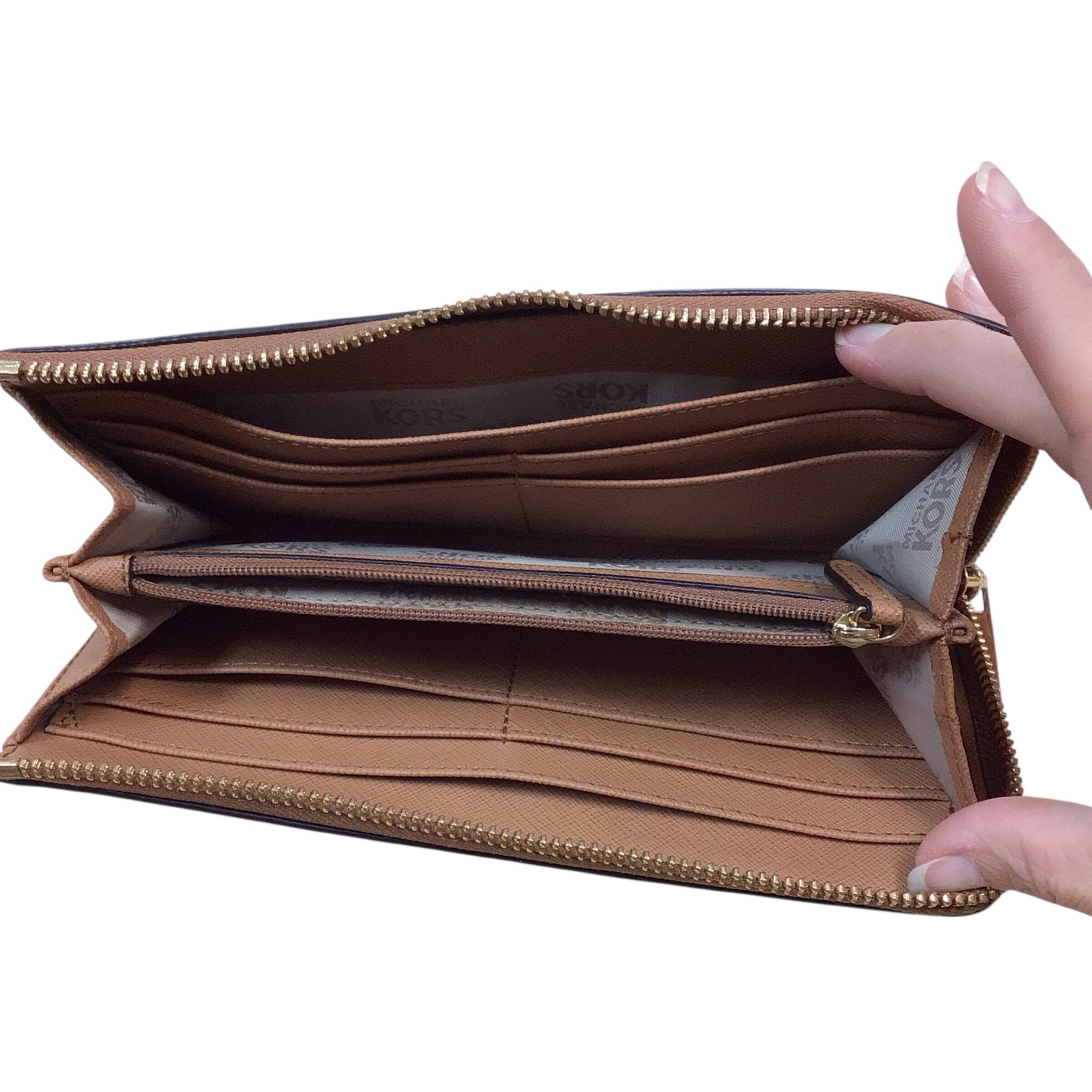 Michael Kors Leather Zip Around Wallet