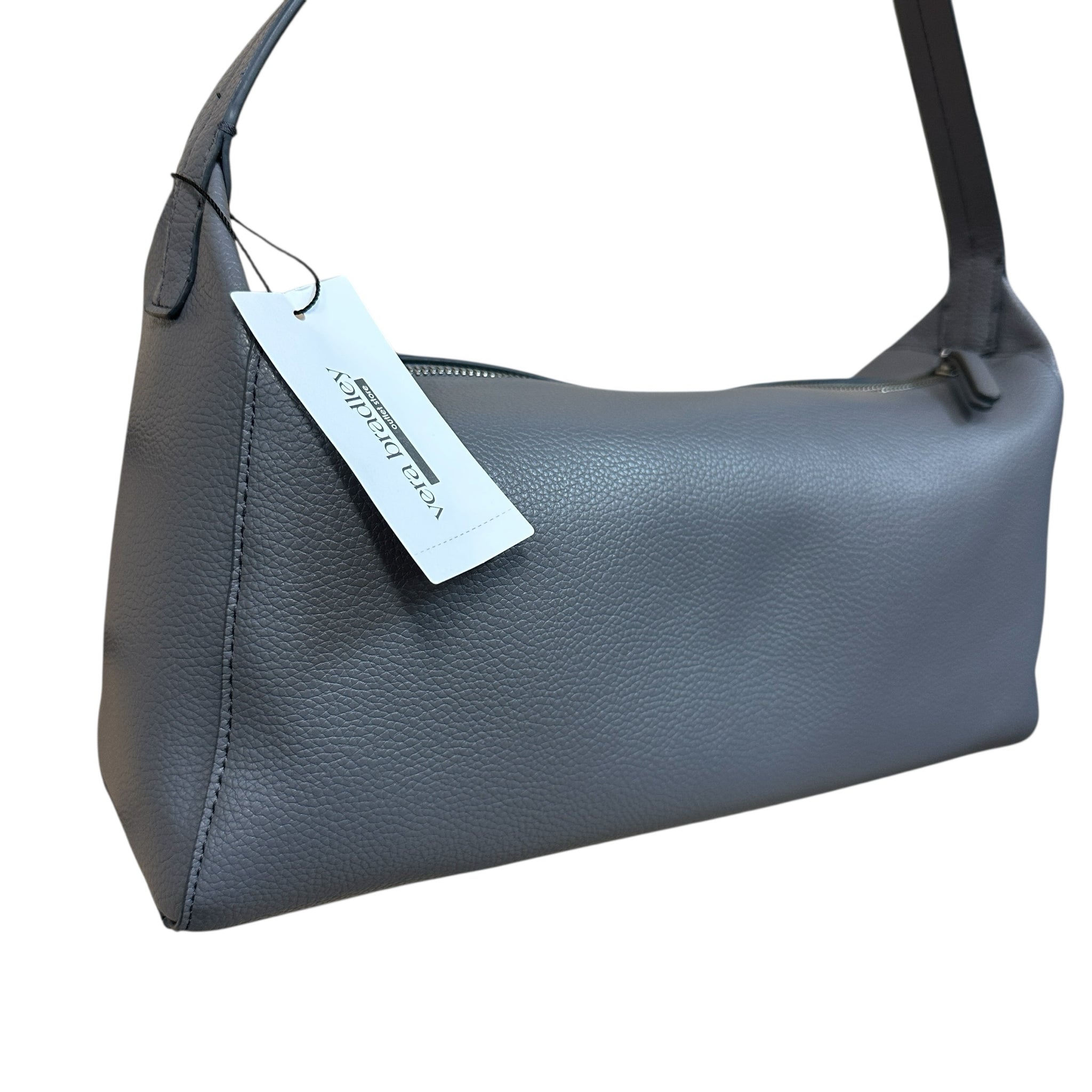 Vera Bradley Gray Faux Leather Slouchy Shoulder Bag