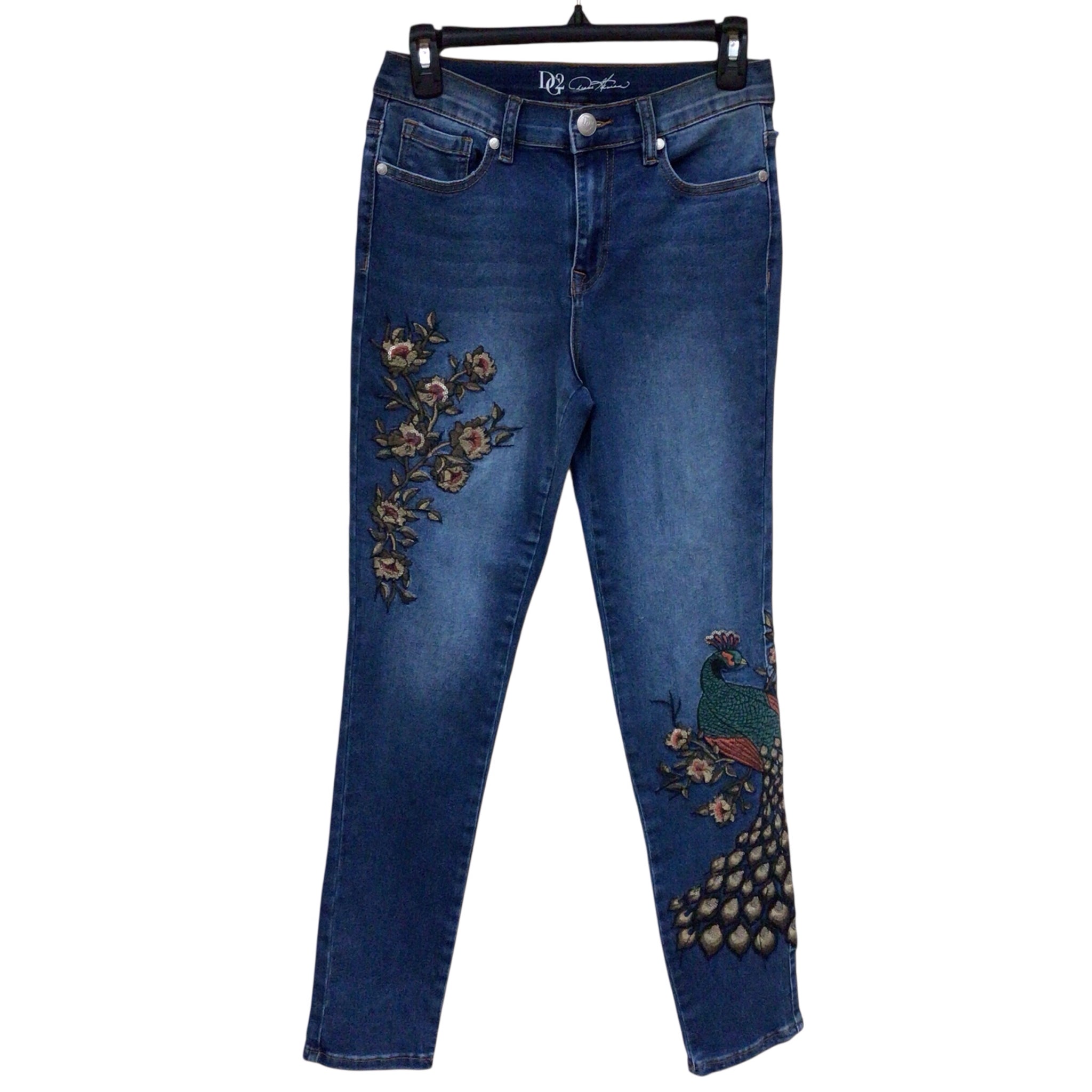 DG2 by Diane Gilman New Classic Stretch Embellished Skinny Jeans Size 4