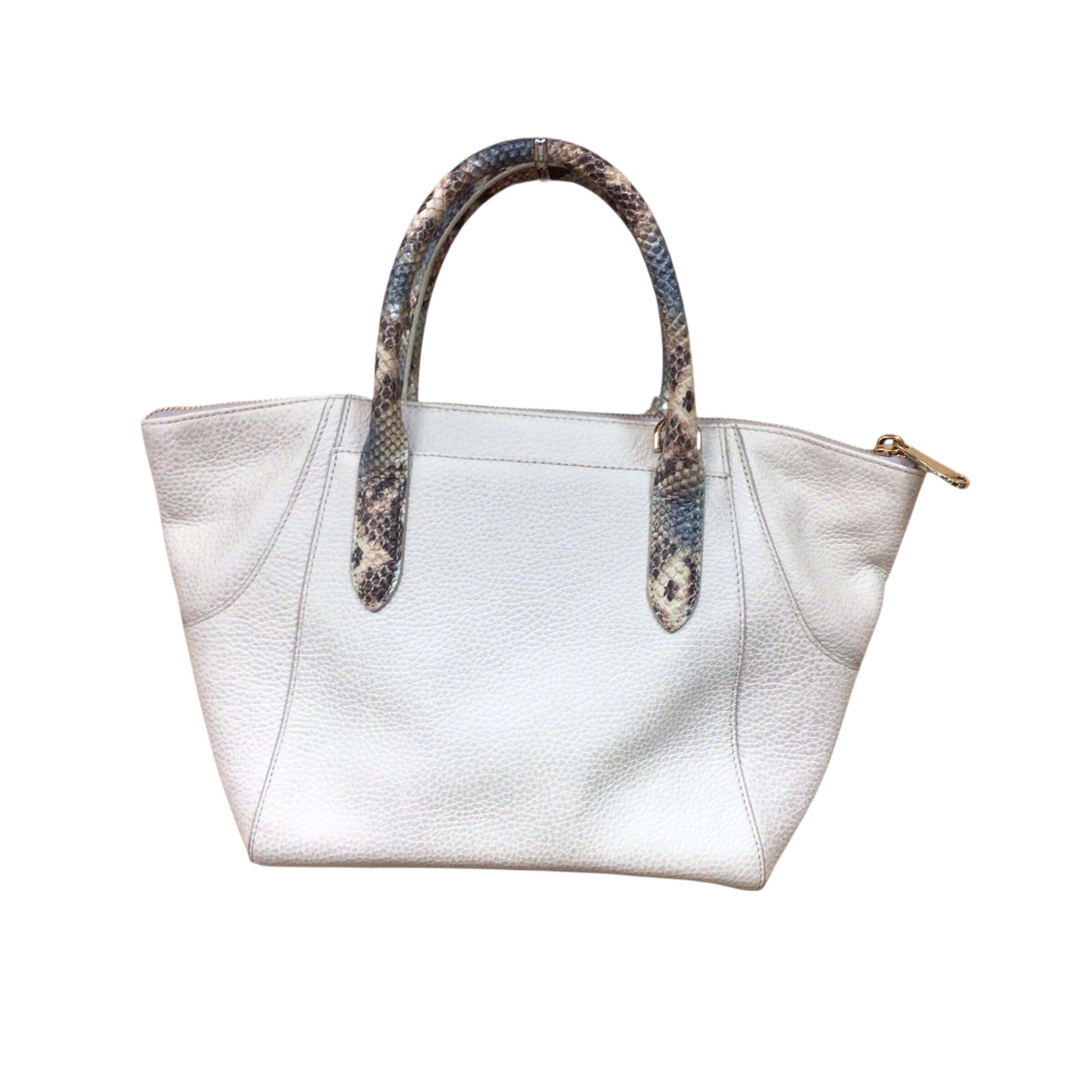 Brahmin Mini Camila Newbury Off White Leather Satchel Crossbody Bag