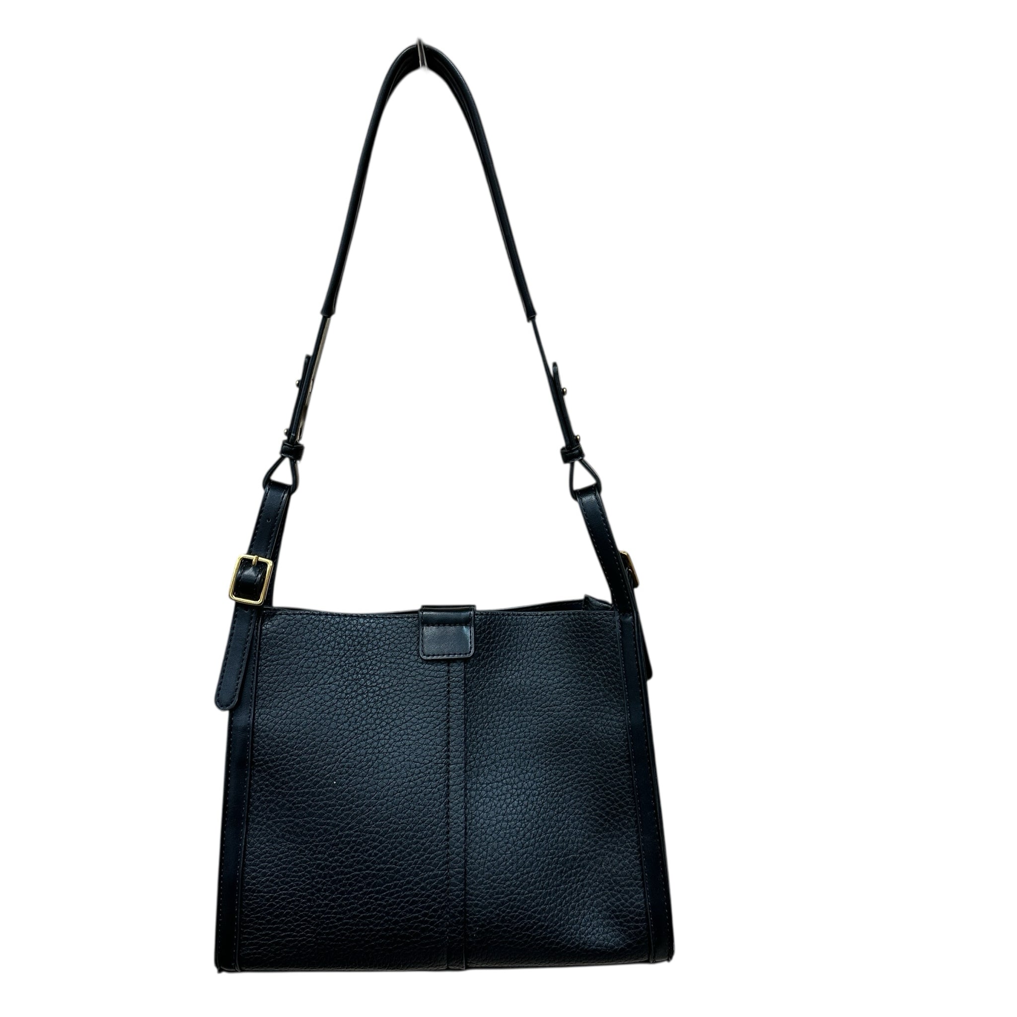 Antik Kraft Black Vegan Leather Shoulder Bag