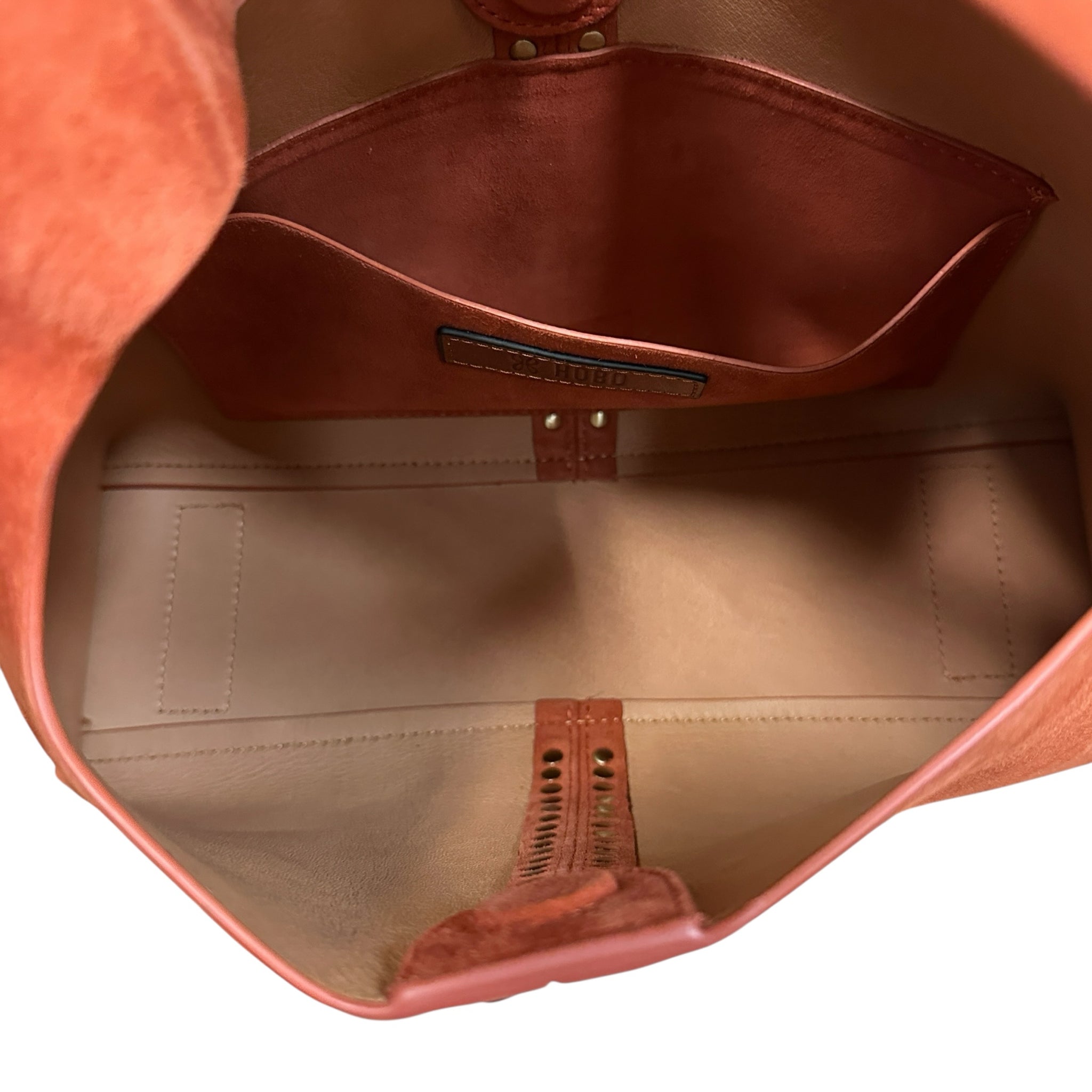 Hobo "Joni" Orange Leather Shoulder Bag