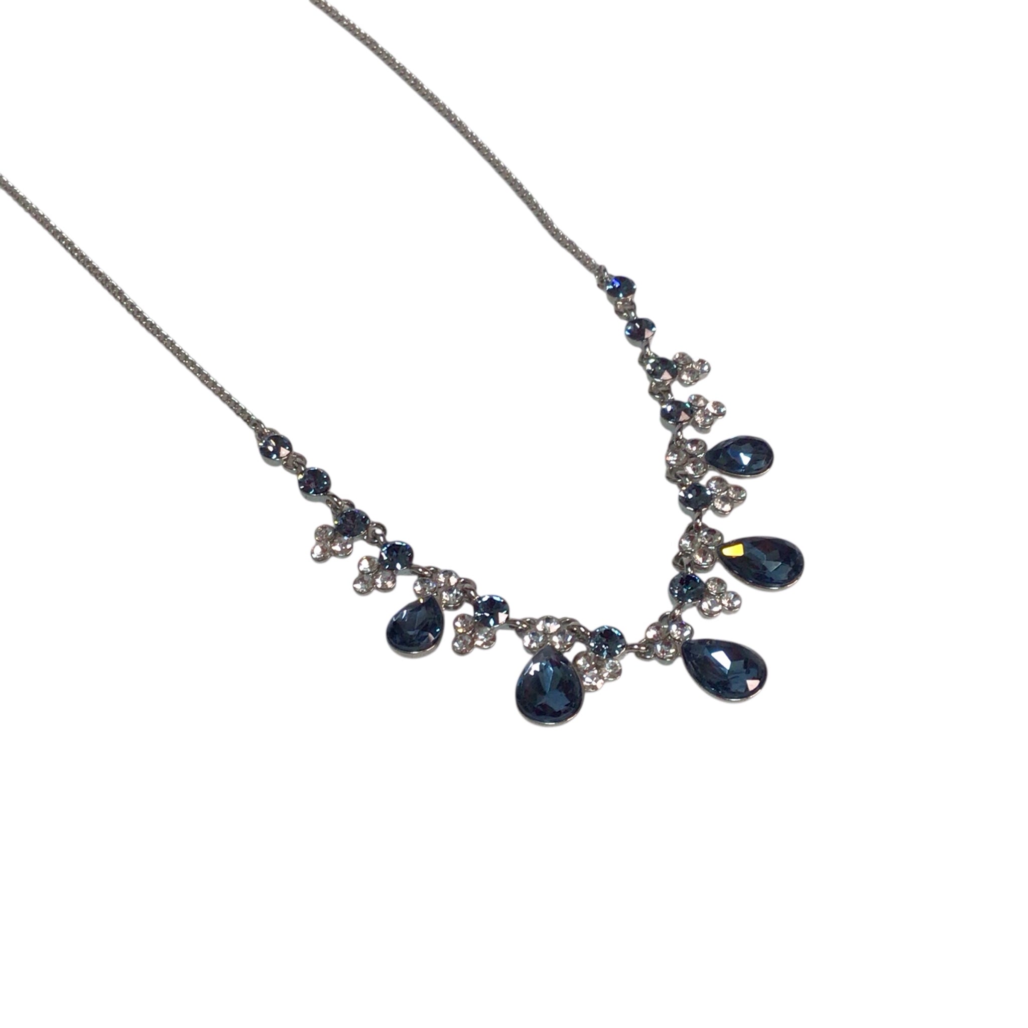 Givenchy Blue Silver Necklace 18" NWT