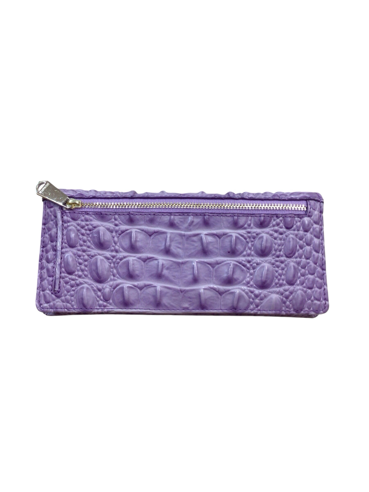Brahmin "Cordelia" Melbourne Bi-Fold Lavender Croc-Embossed Wallet
