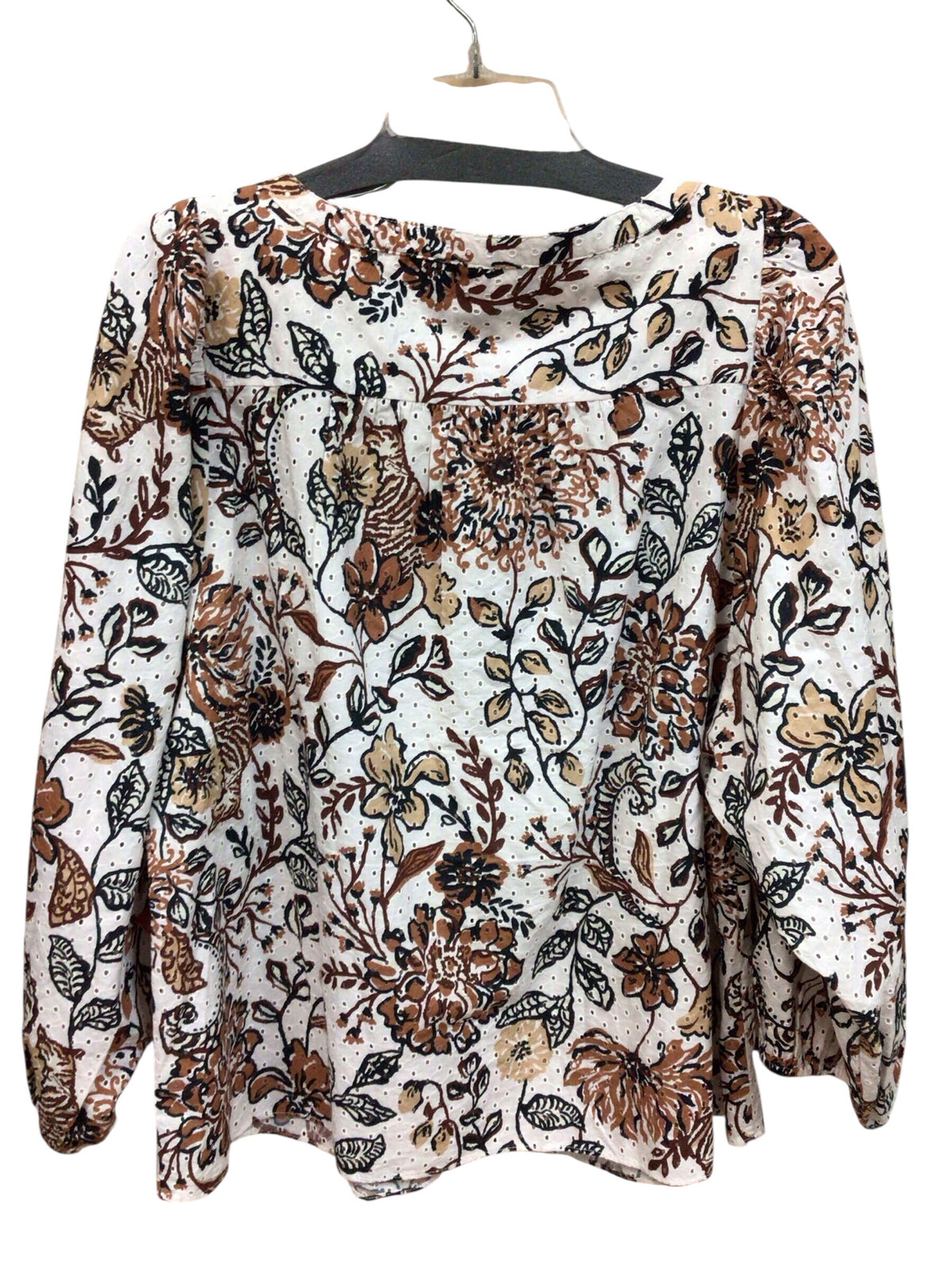 Lilly Pulitzer "Haida" 3/4 Sleeve Eyelet Button Down Top Size Large