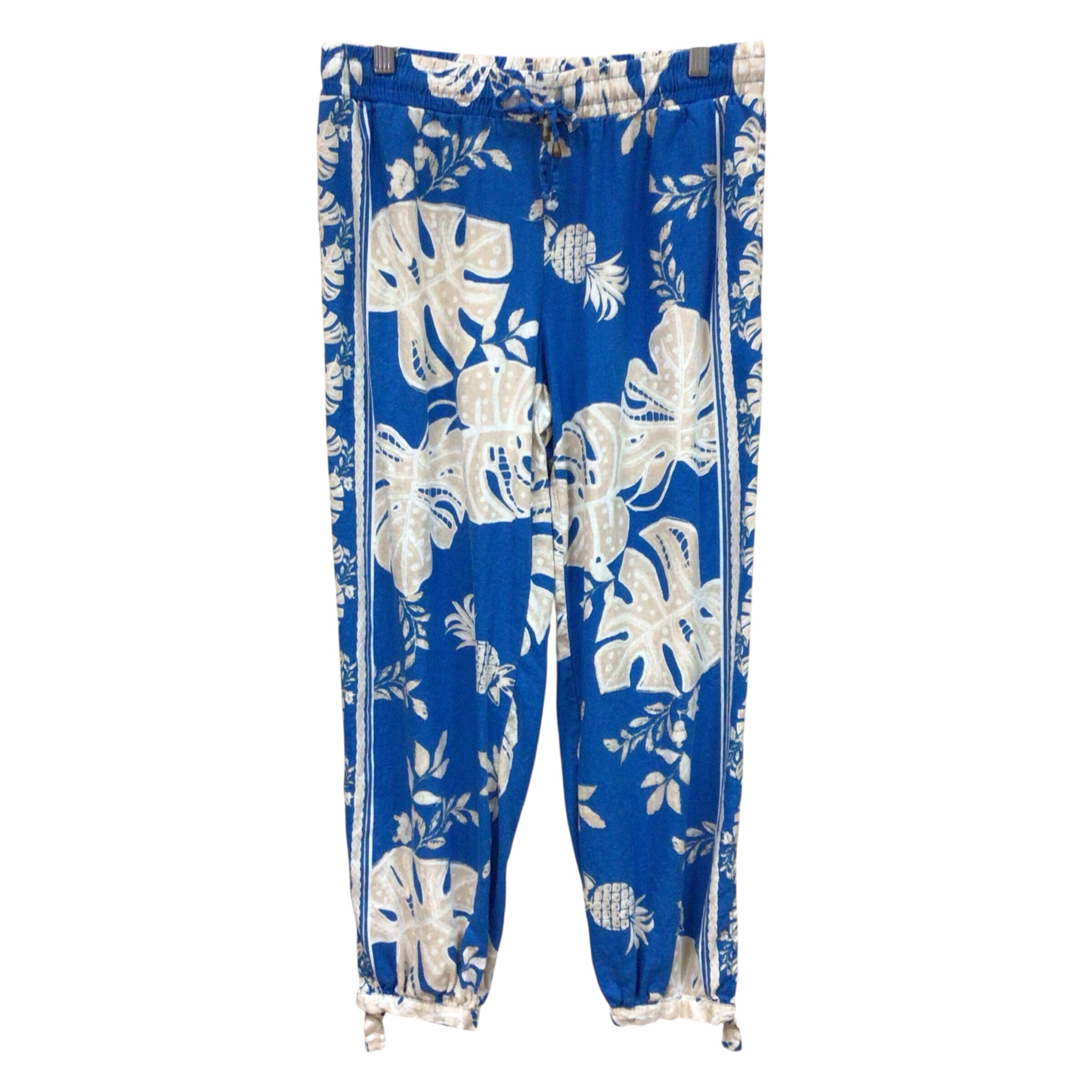 Rachel Zoe Blue Floral Capri Pants Size Small