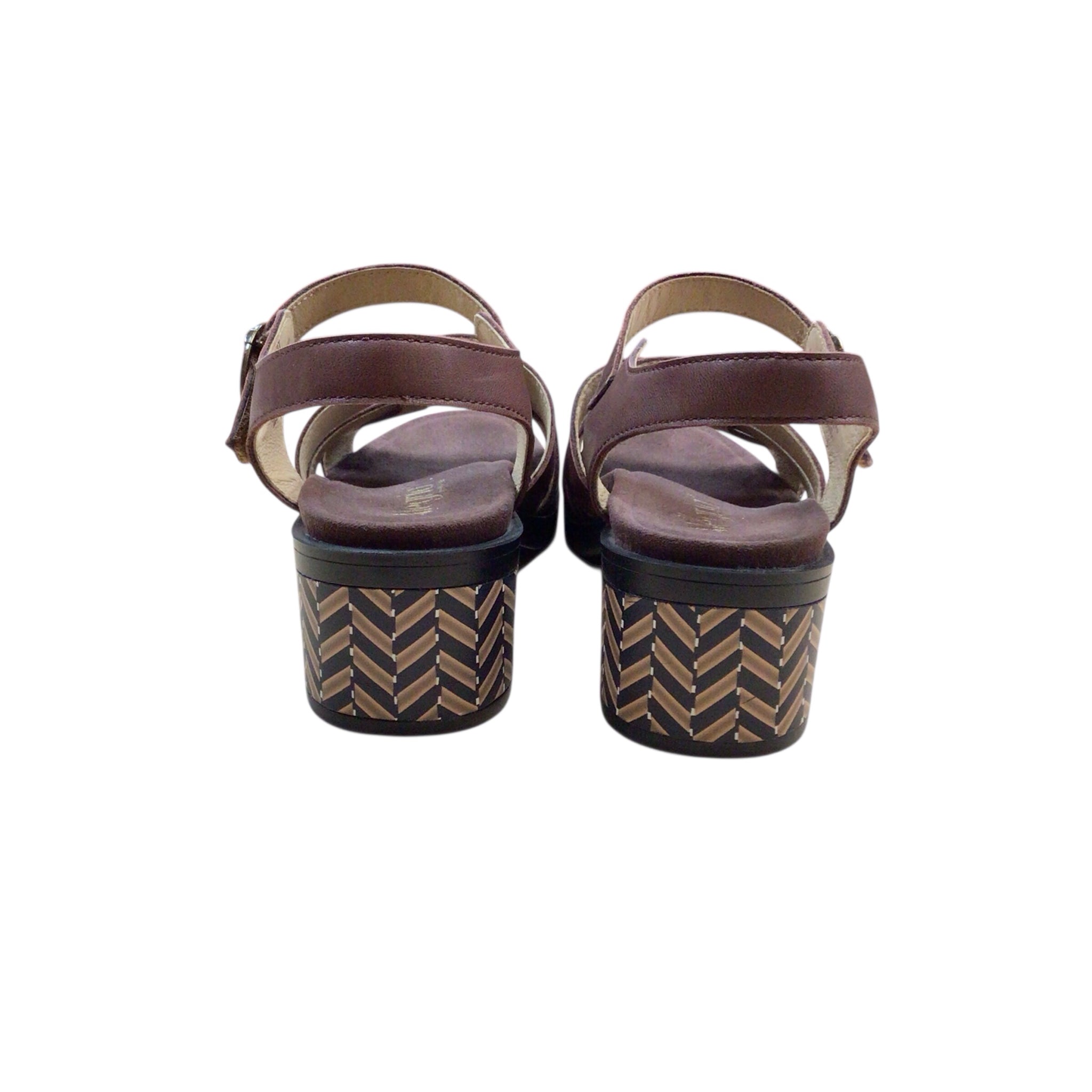 Alegria "Tasia" Mocha Leather Sandals Size 6