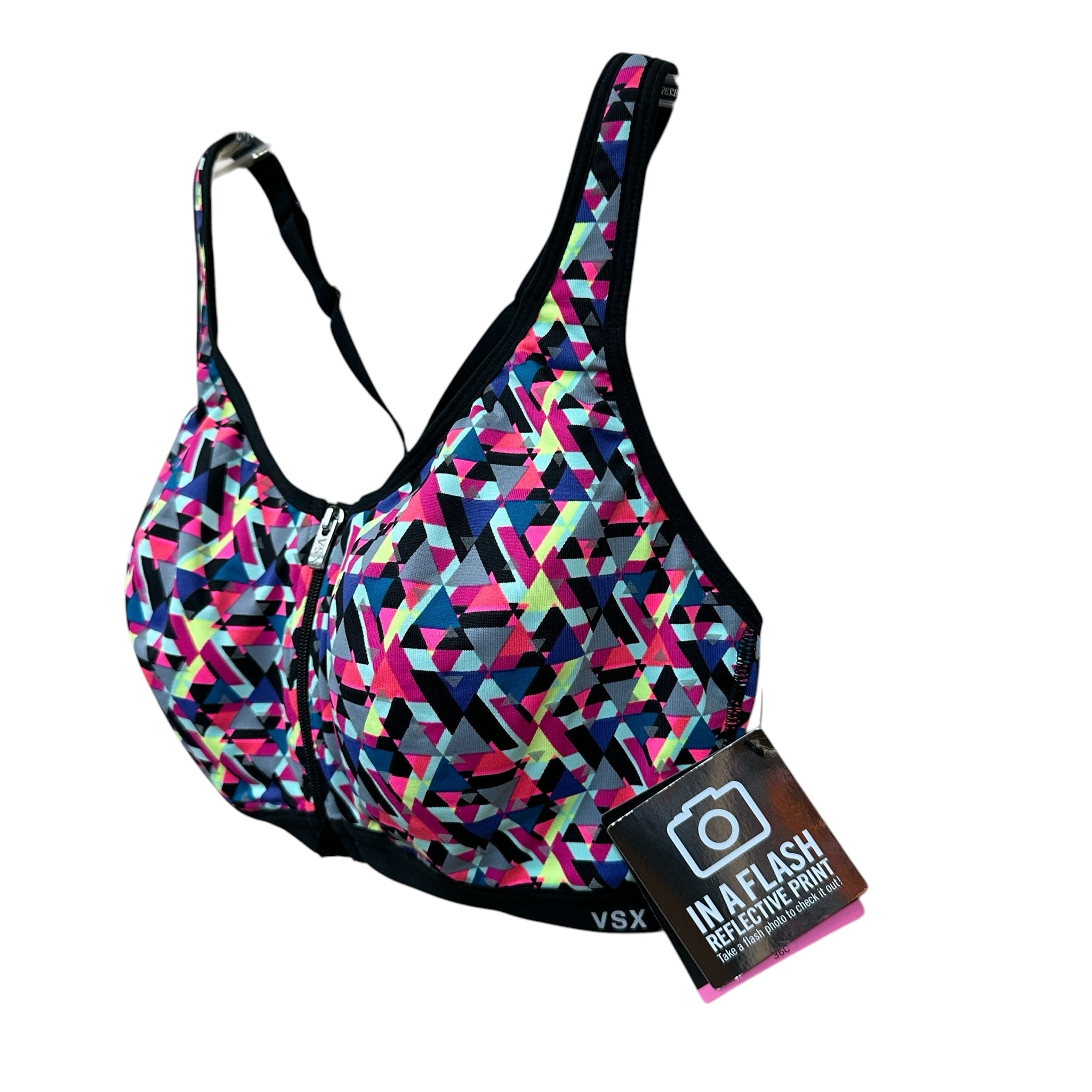 Victoria's Secret Pink & Black Size 36C Sports Bra