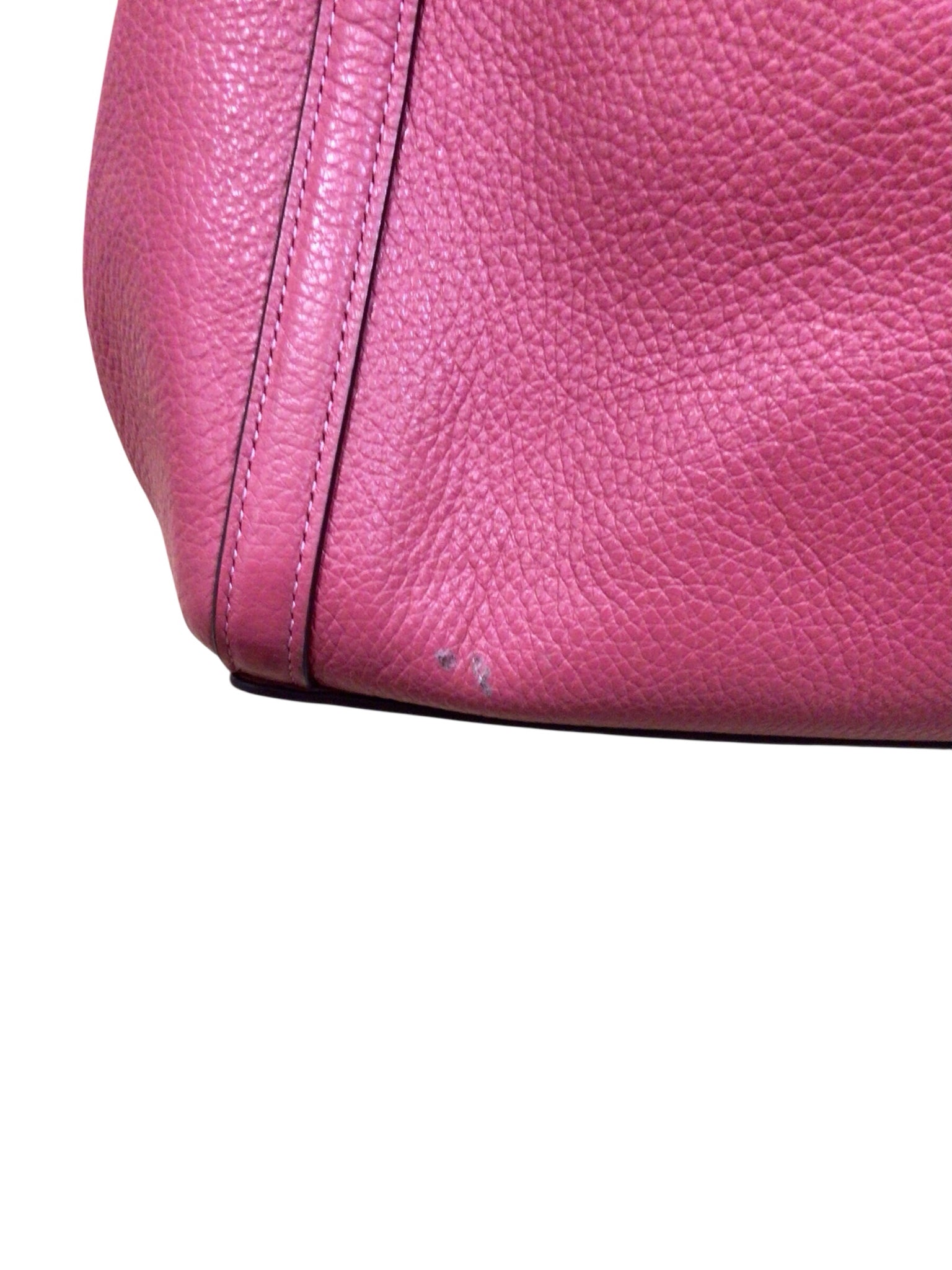 Coach C6231 "Kristy" Dark Pink Pebbled Leather Shoulder Bag