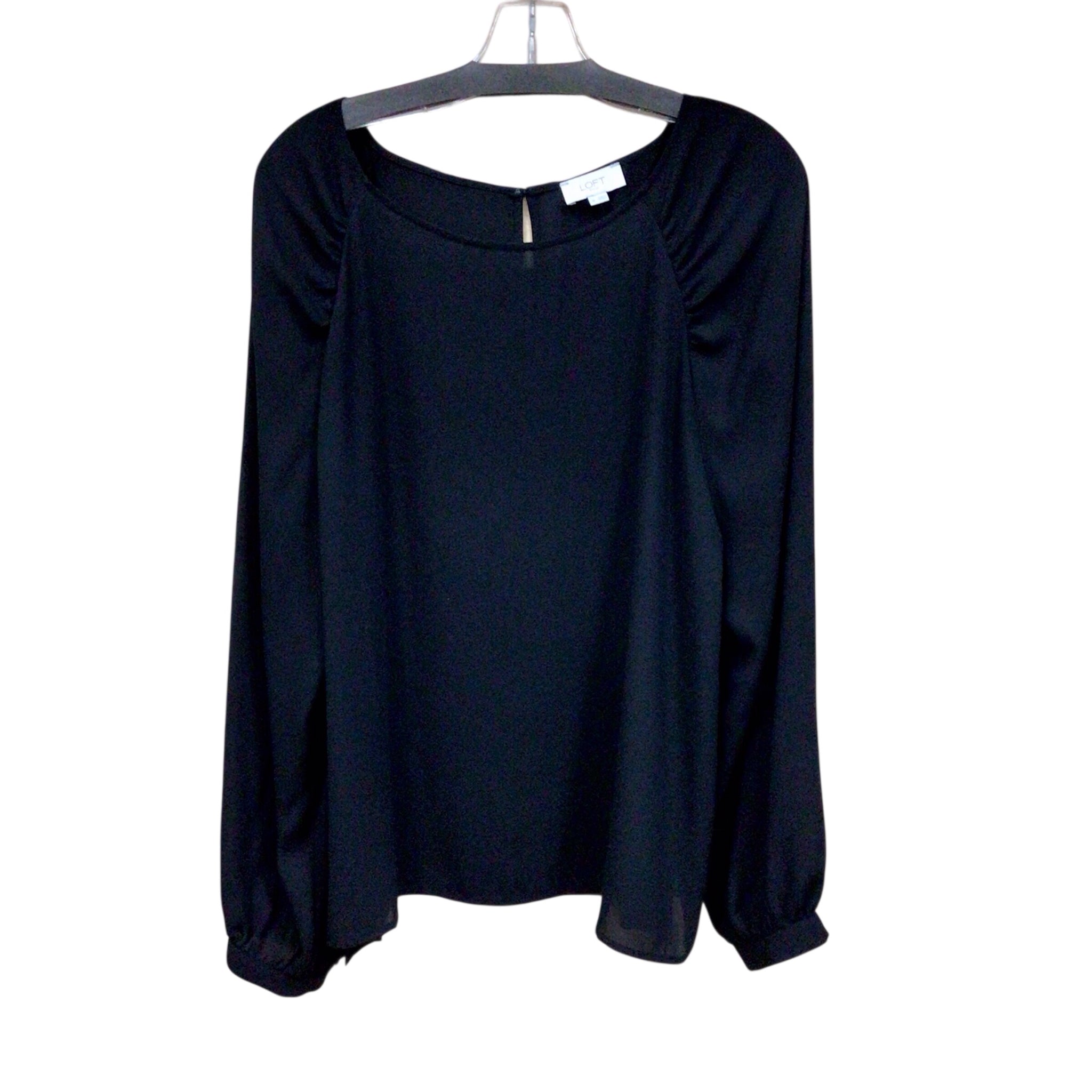 Loft Sheer Black Long Sleeve Top Size XL NWT