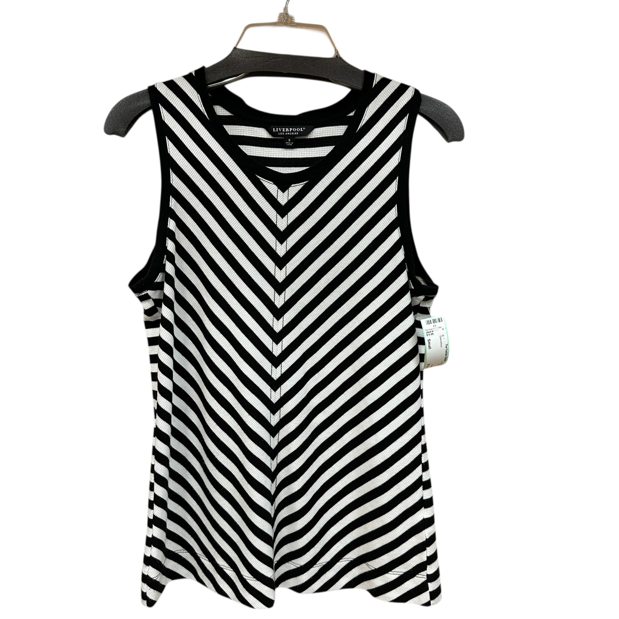 Liverpool Striped Sleeveless Top Size Small