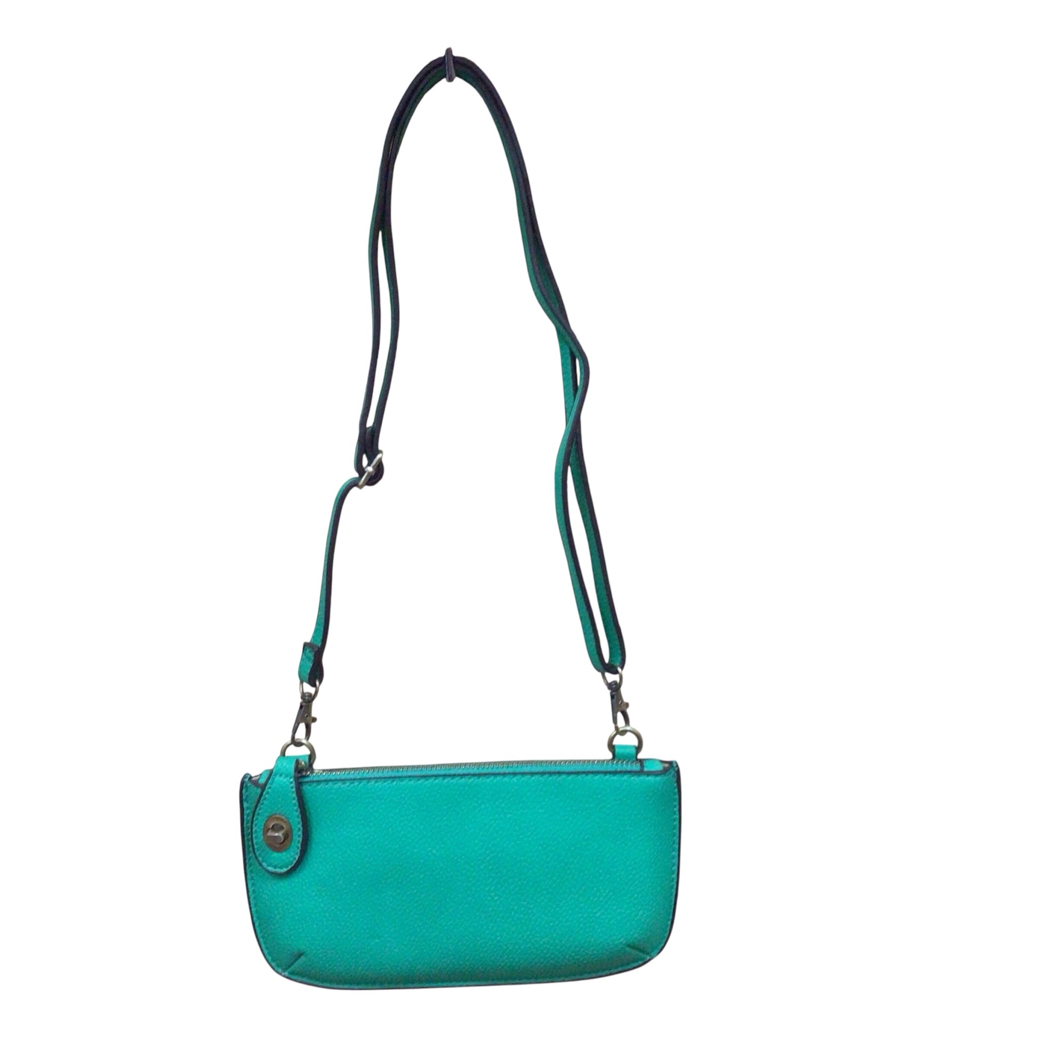 Joy Susan Green Textured Vegan Leather Crossbody Wristlet