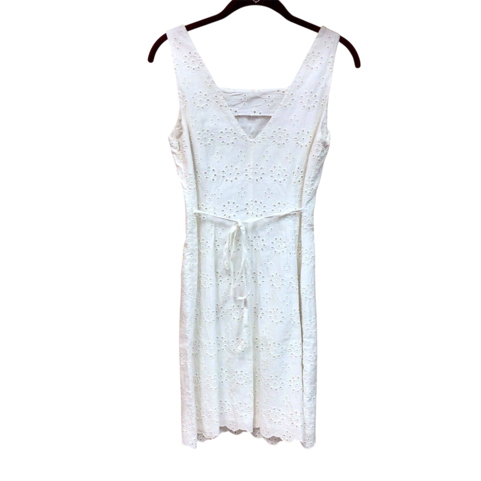 MNG Casual White Sleeveless Dress Size 4