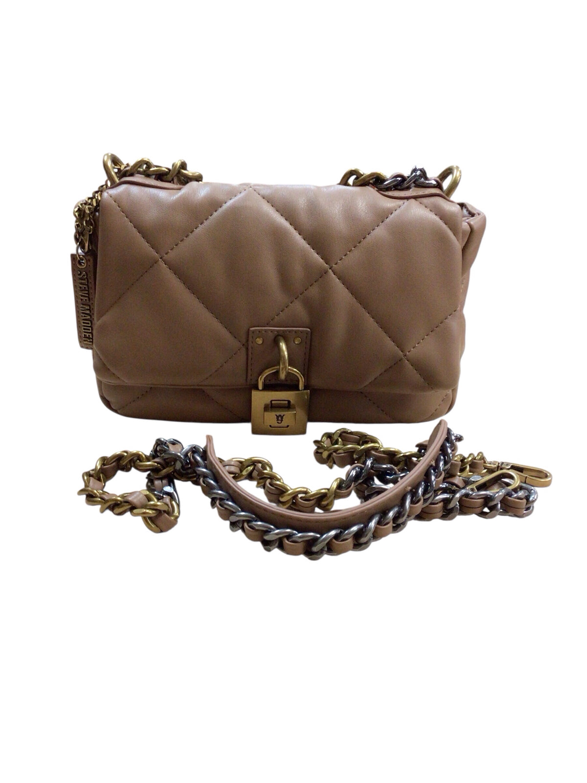 Steve Madden Brown Quilted Shoulder Bag