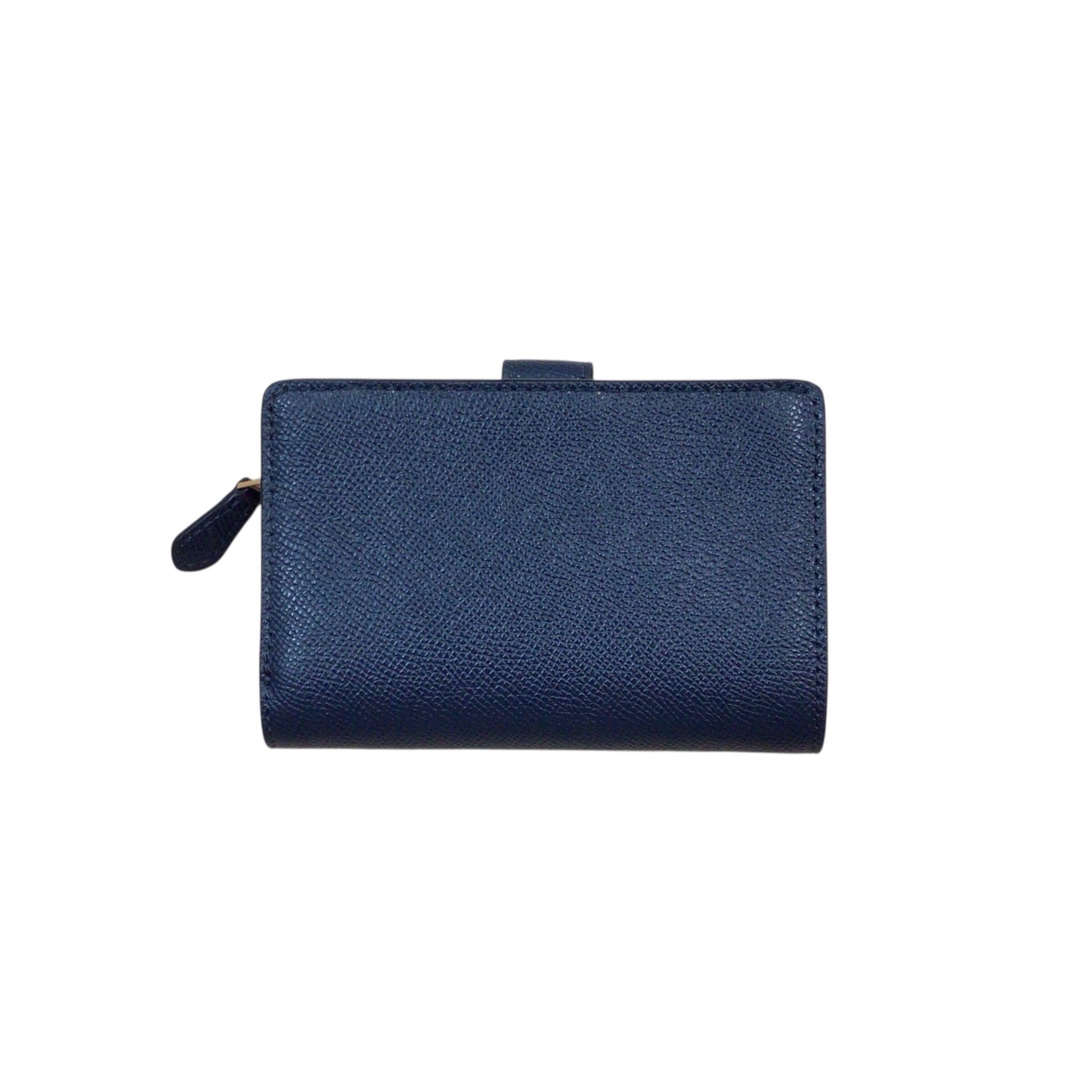 Coach Navy Leather Bi-Fold Wallet