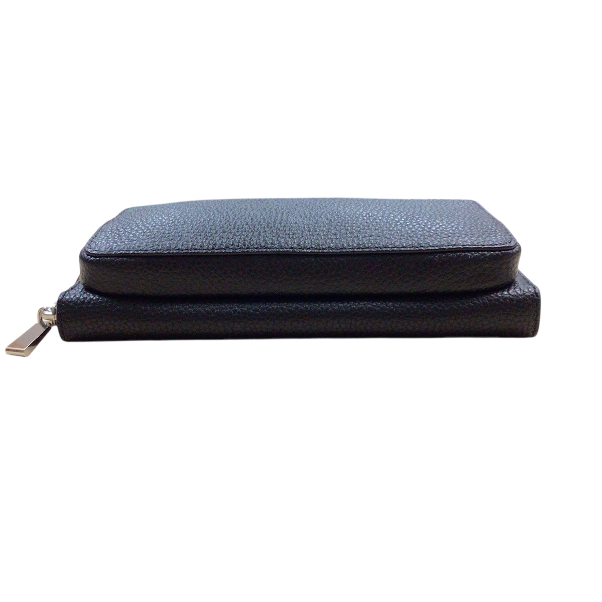 Michael Kors Black Pebbled Leather Crossbody Wallet