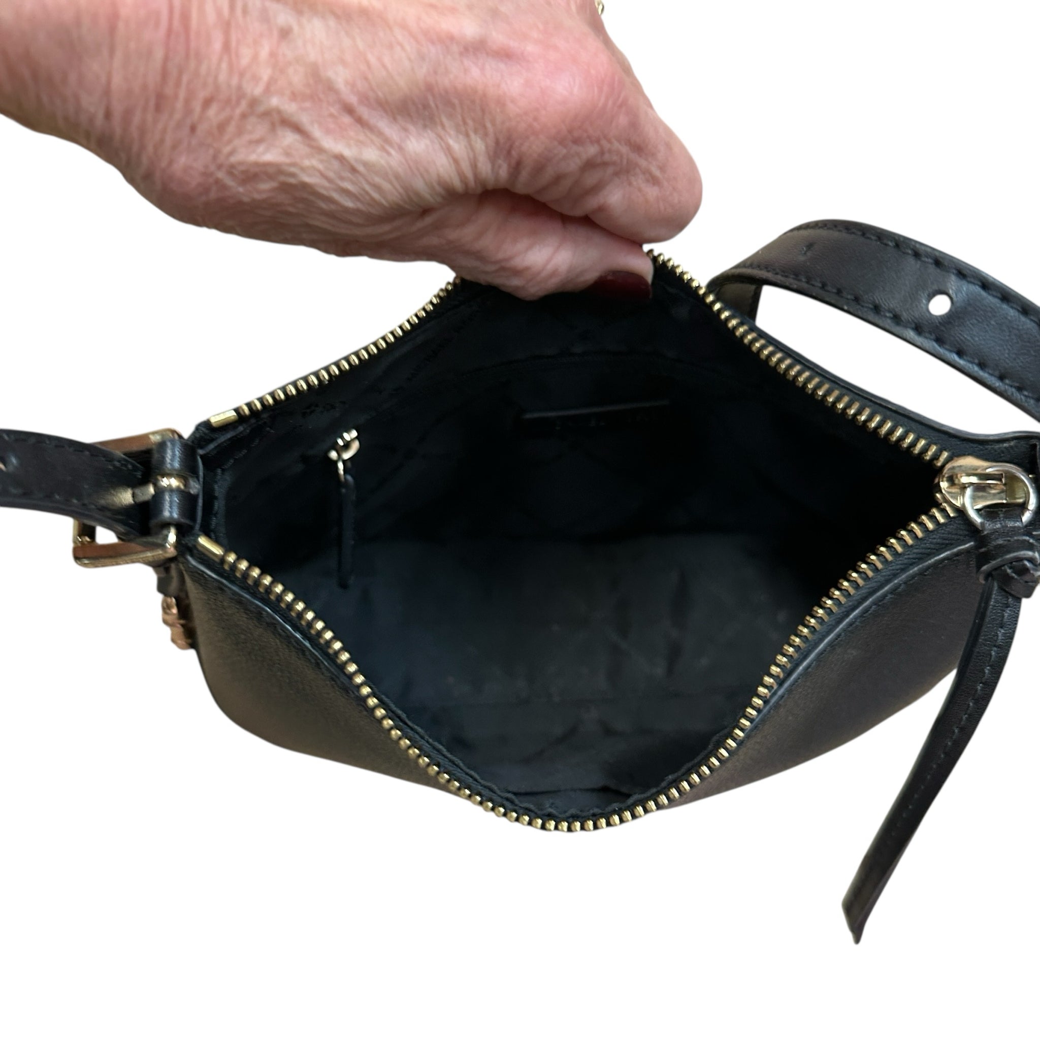 Michael Kors Black Leather Crossbody Bag