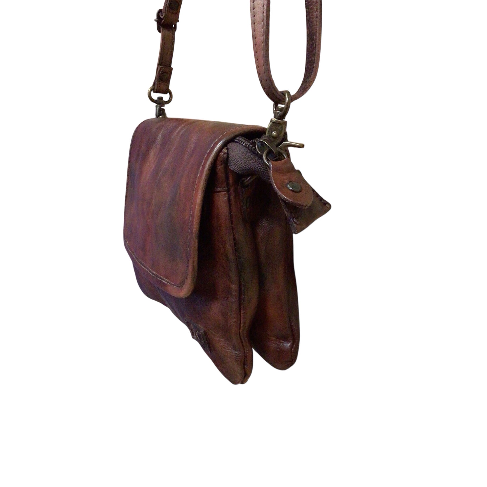 Bed Stu "Ziggy" Rowan Teak Leather Crossbody Bag