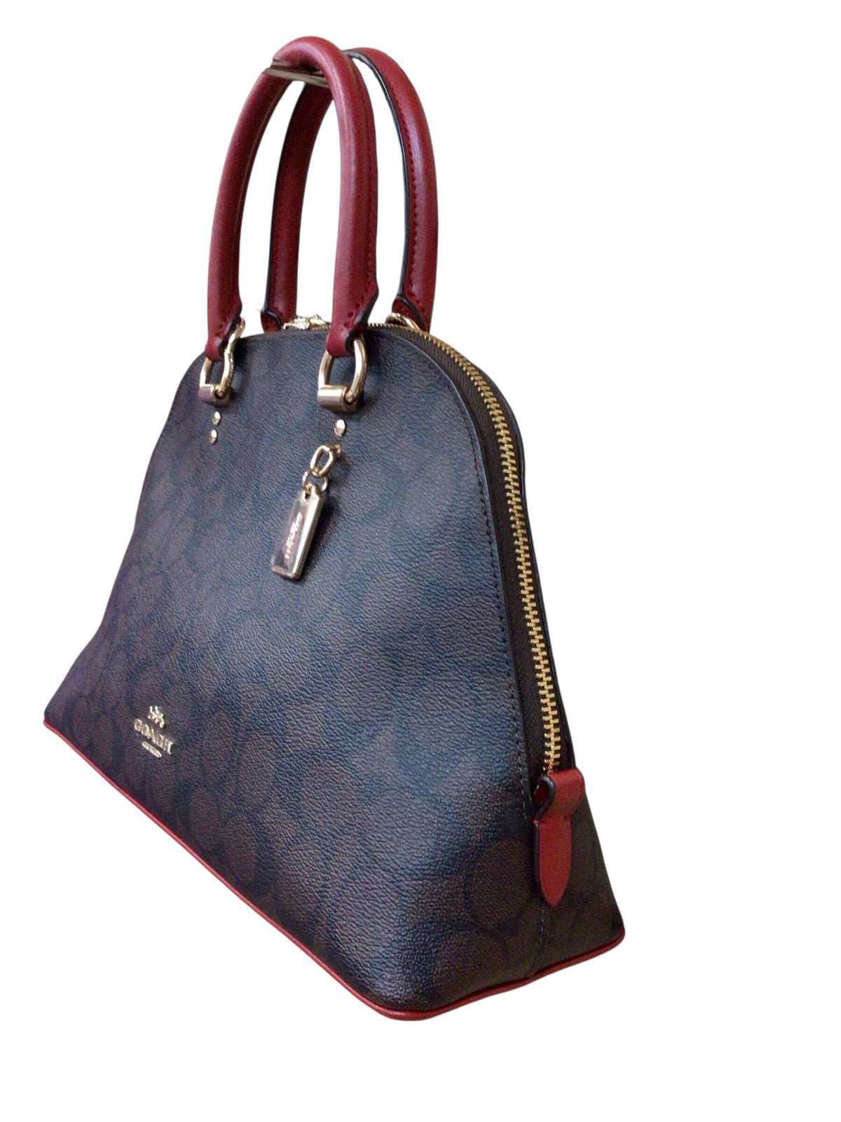 Coach "Katy" Signature Coated Canvas Satchel Crossbody
