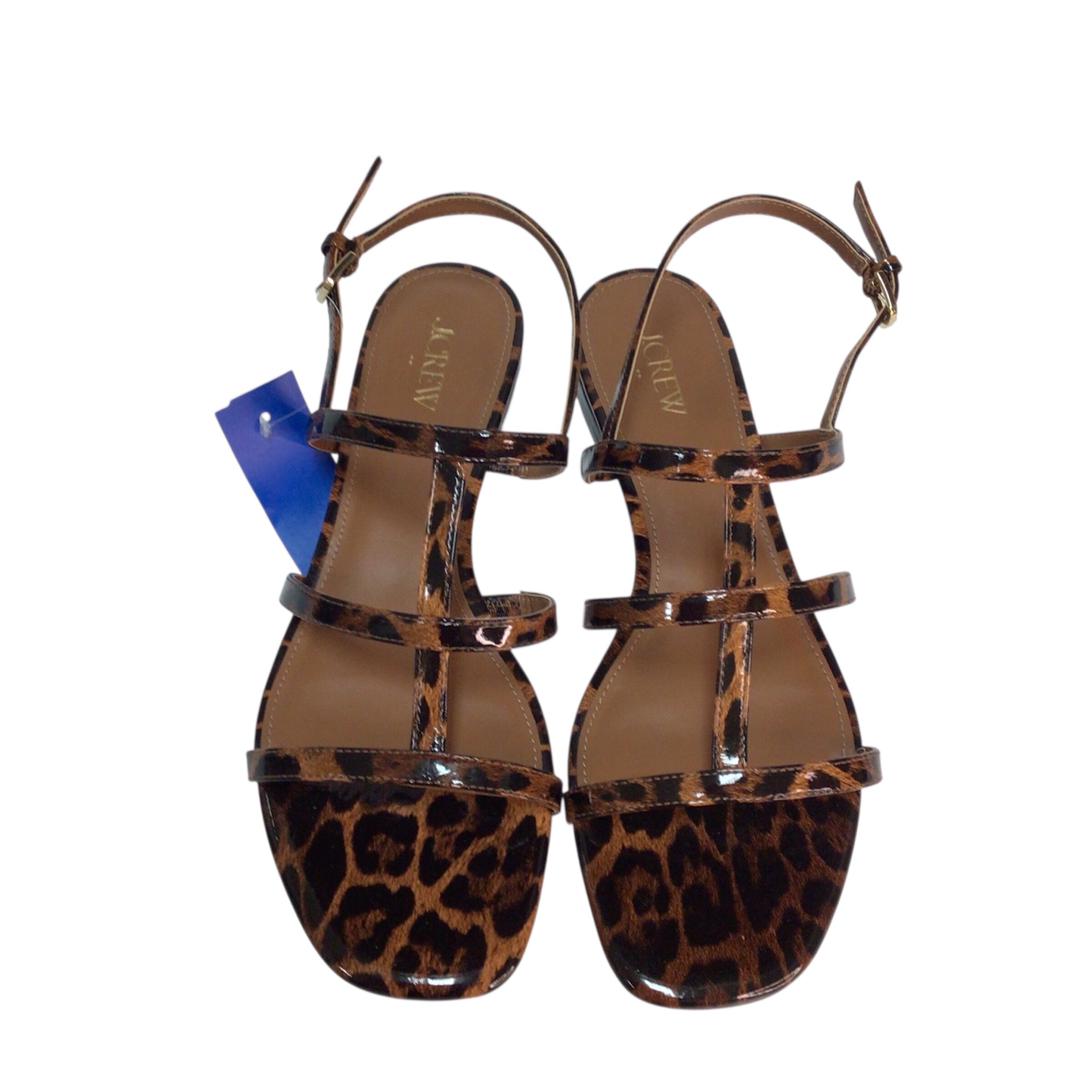 J Crew Leopard Print Sandals Size 9