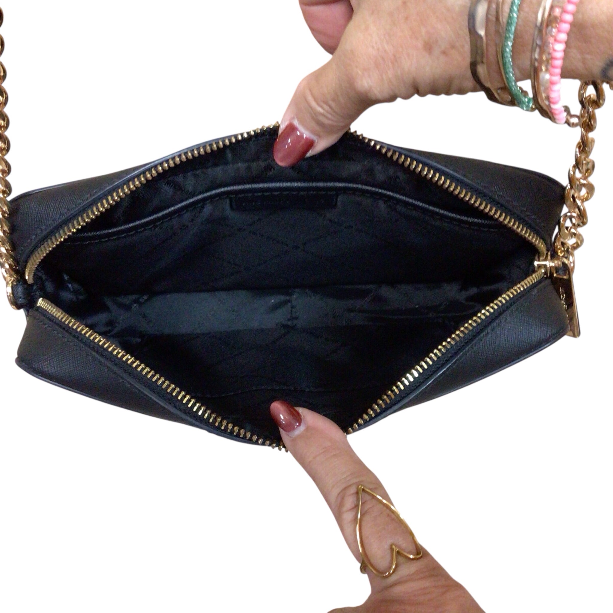 Michael Kors Jet Set Large Saffiano Leather Crossbody Bag