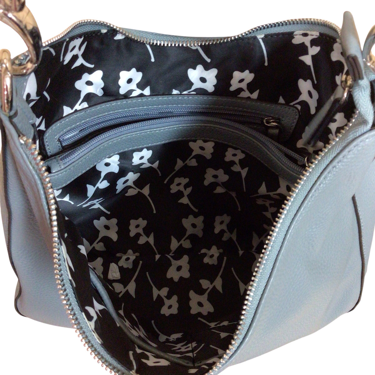 Jenna Kator Frankenmuth Blue Vegan Leather Hobo Shoulder Bag