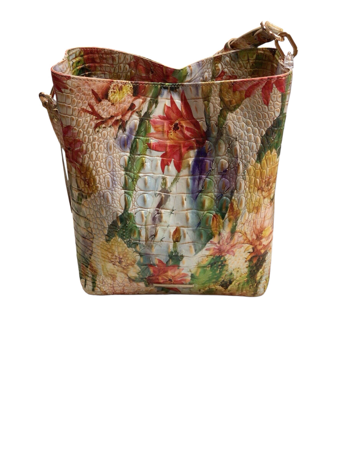 Brahmin "Celina" Succulent Bloom Melbourne Leather Shoulder Bag