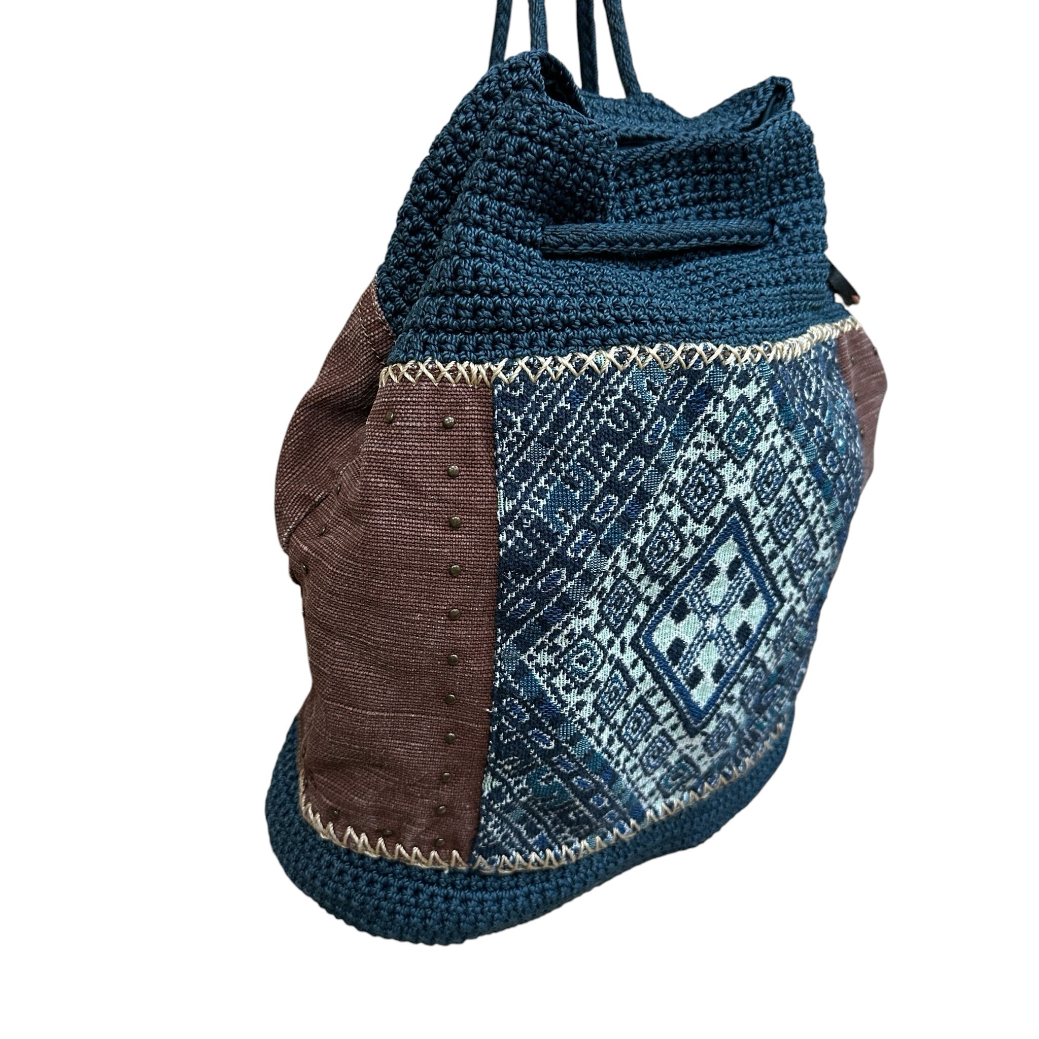 The Sak Navy Blue & Brown Backpack