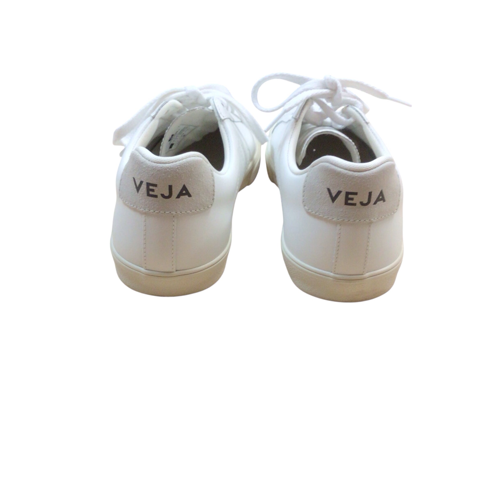 Veja "Esplar" Leather Logo White Sneakers Size 9