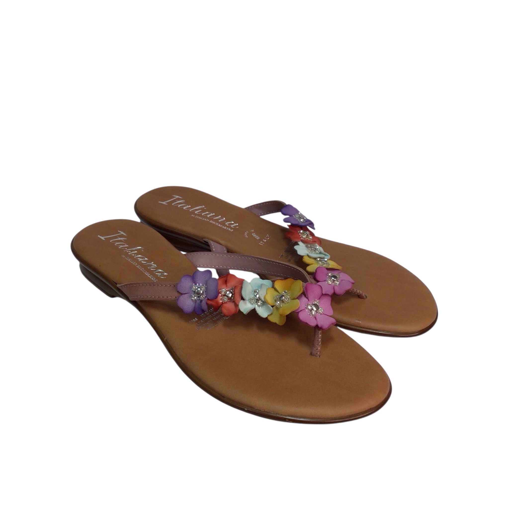 Italian Shoemakers Leather Sandals Size 10M