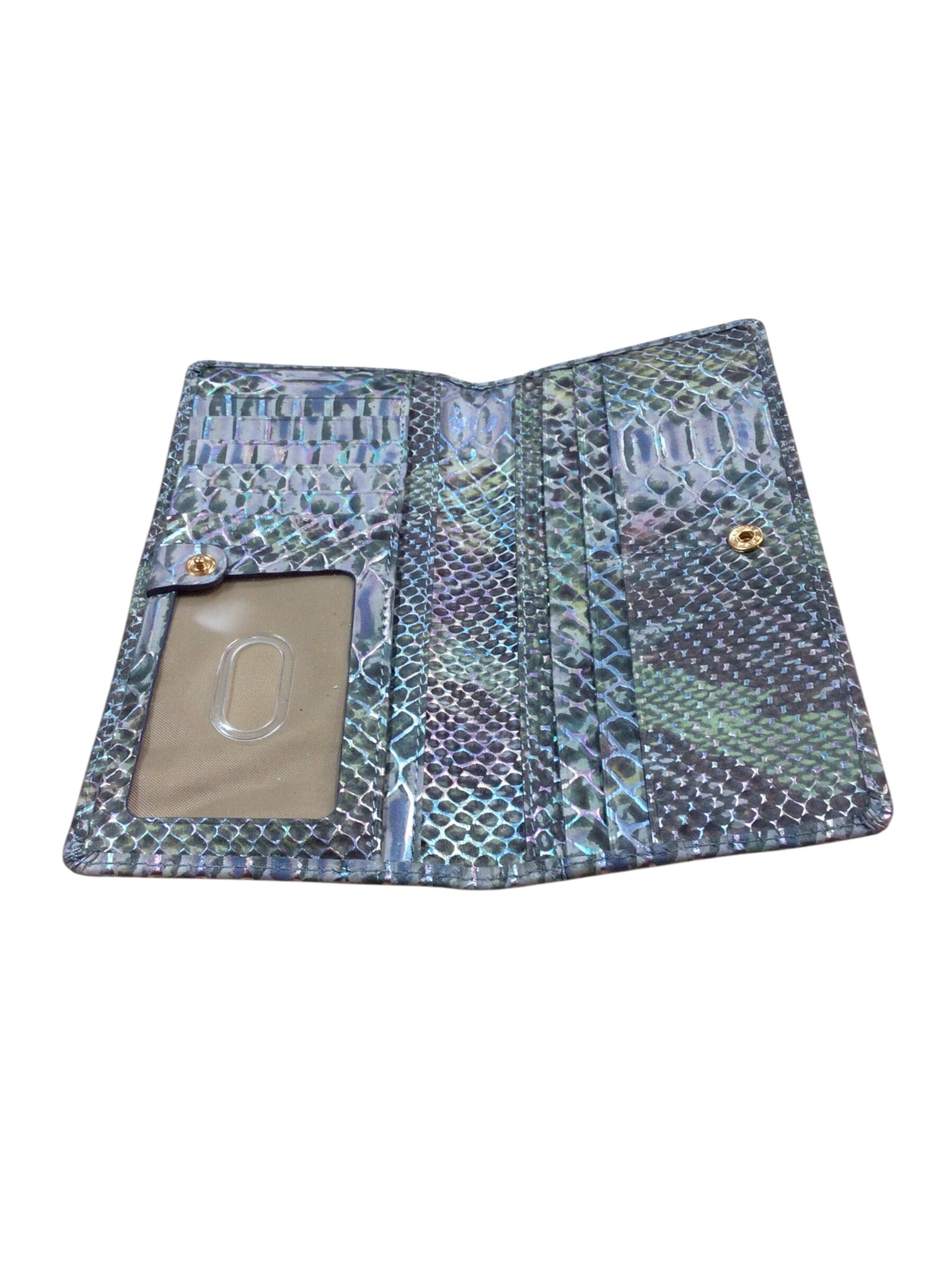 Brahmin "Ady" Moonstone Seville Iridescent Slim Bi-Fold Wallet