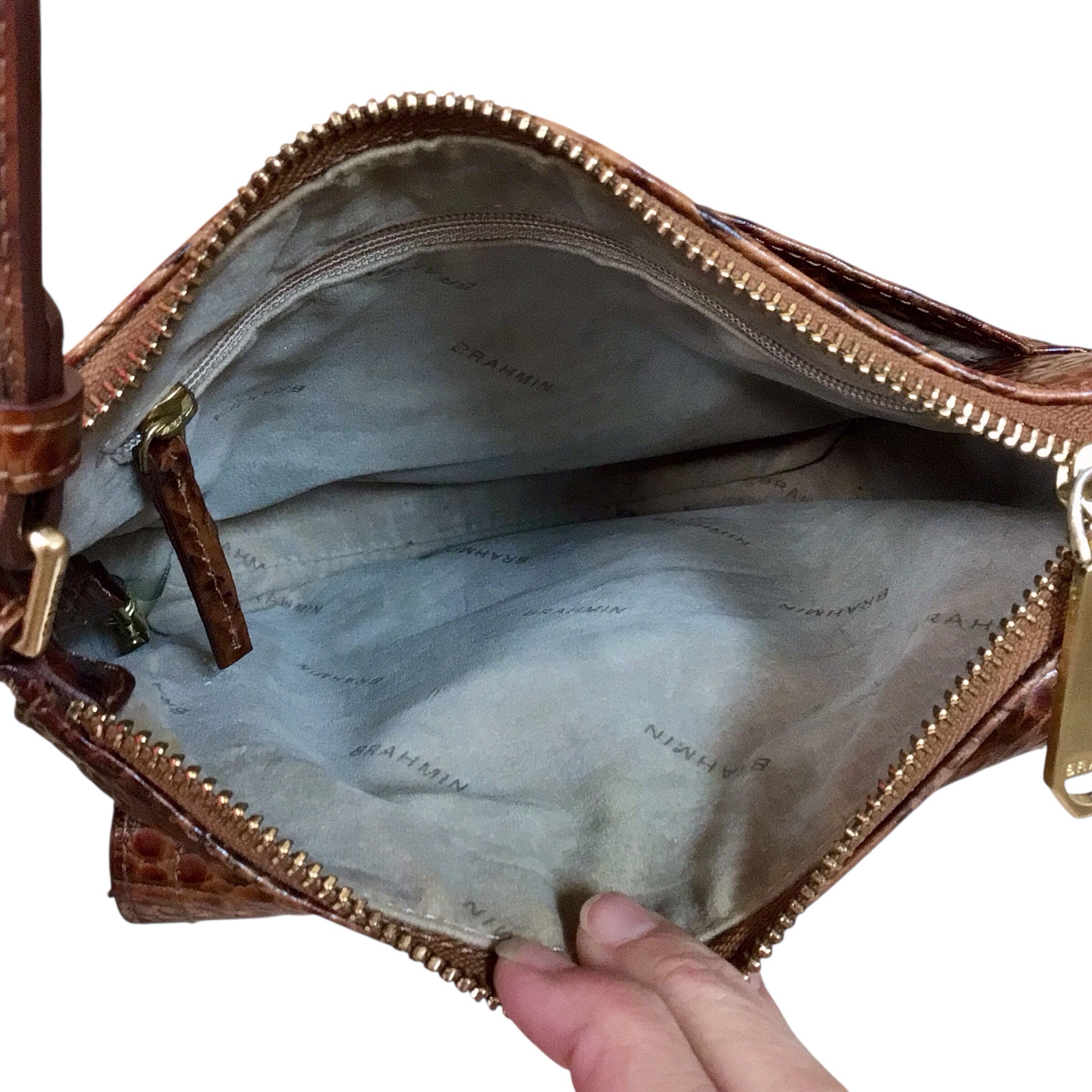 Brahmin Pecan Melbourne Leather Crossbody Bag