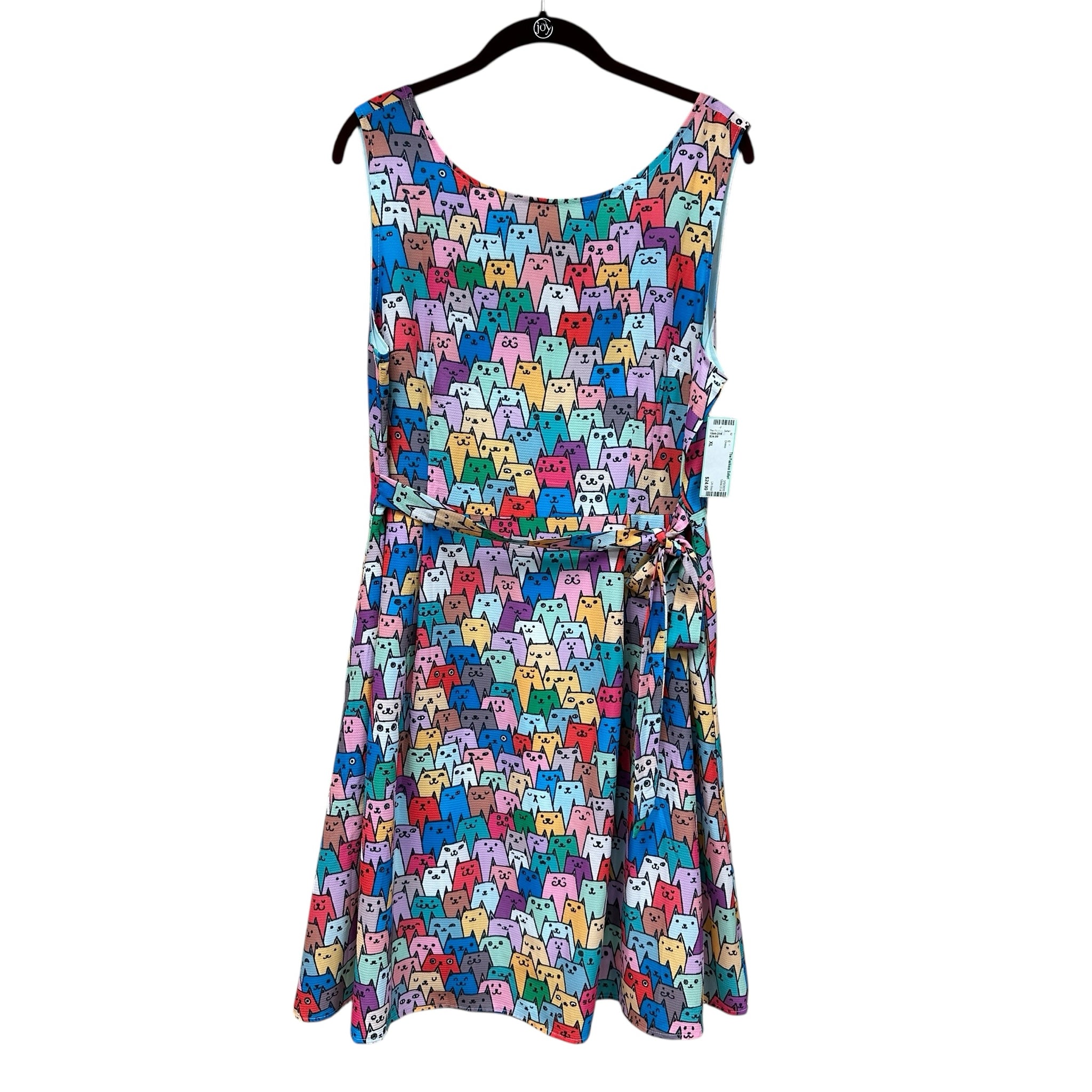 LA Soul "Cute Cats" Colorful Dress Size XL