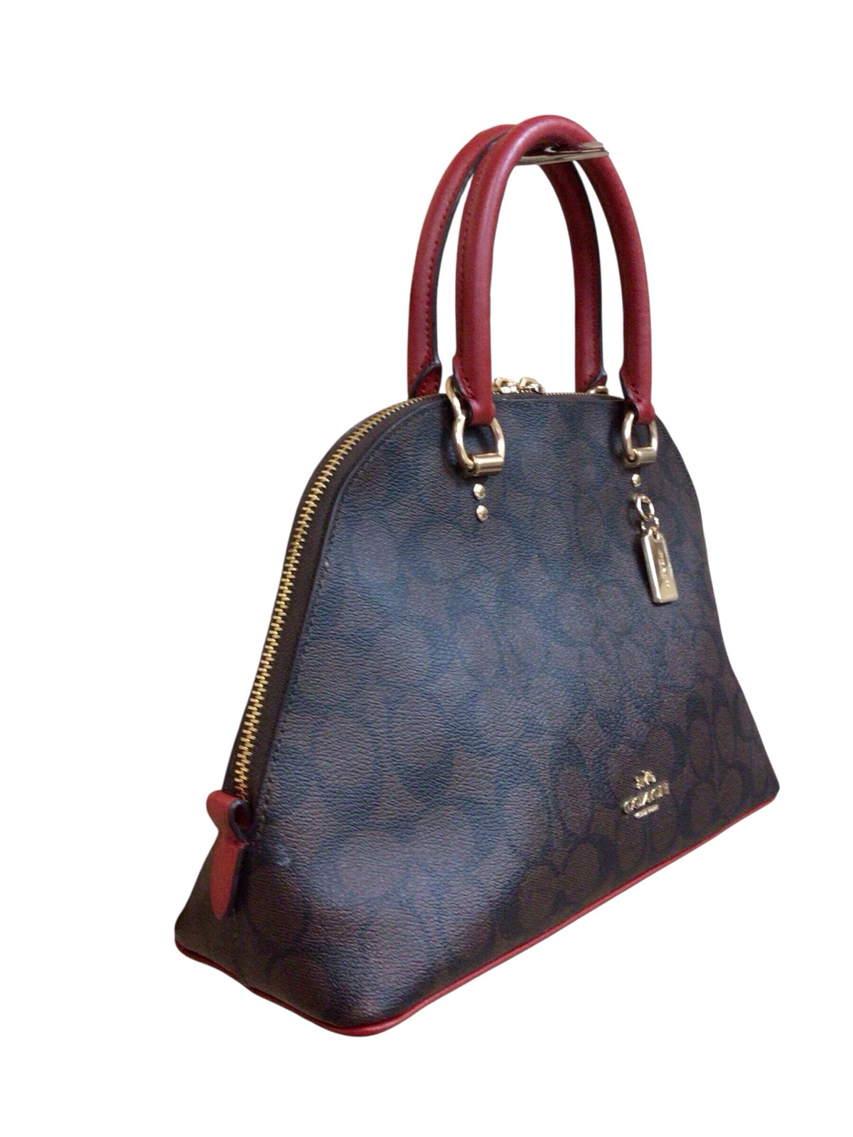 Coach "Katy" Signature Coated Canvas Satchel Crossbody