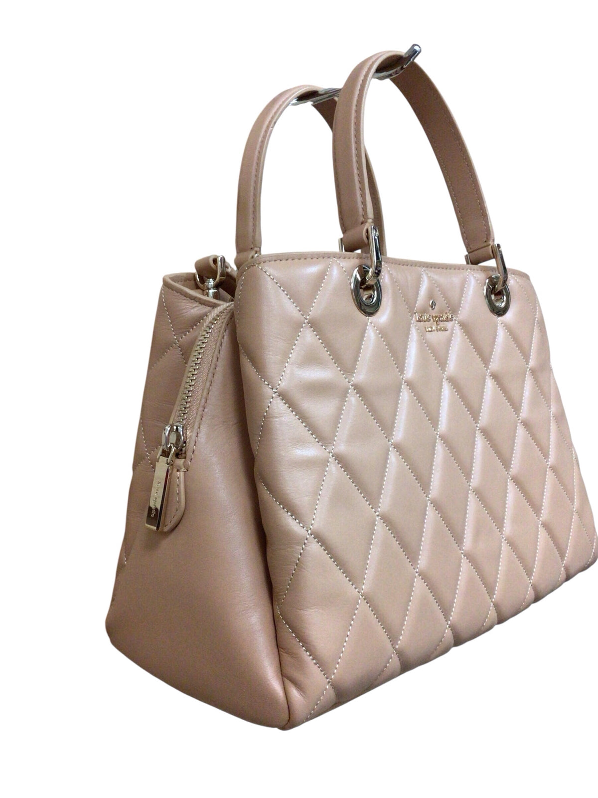 Kate Spade "Carey" Tan Quilted Leather Crossbody Bag