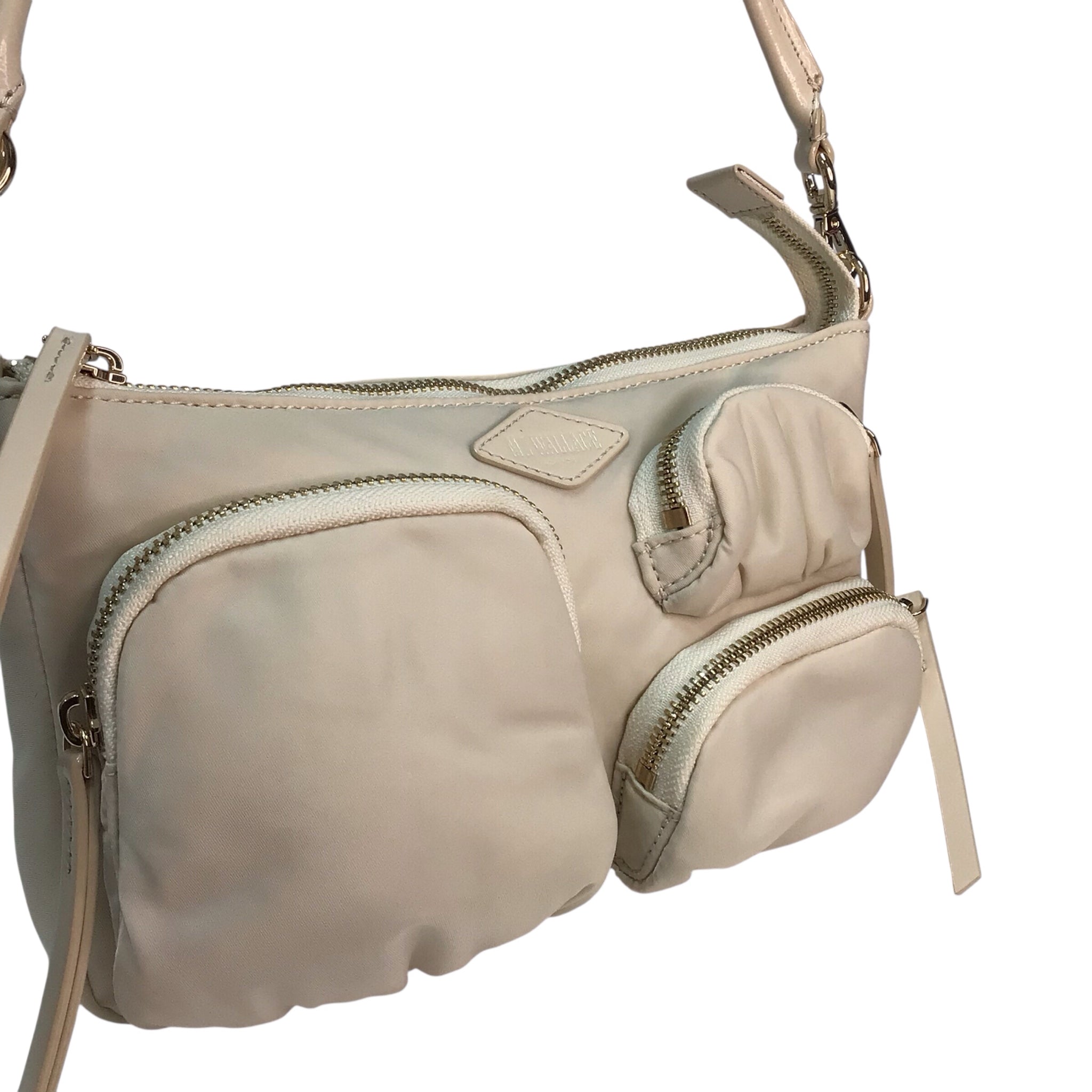MZ Wallace Small Crossbody Satchel Cream