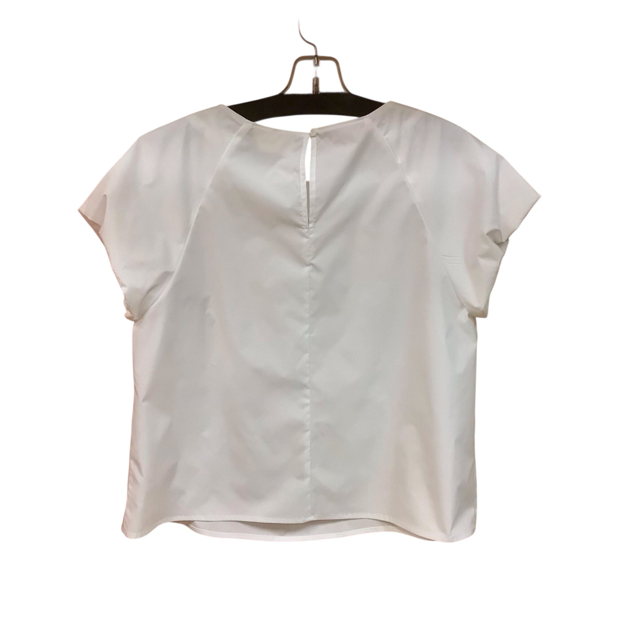 Melloday White Short Sleeve Top Size Medium