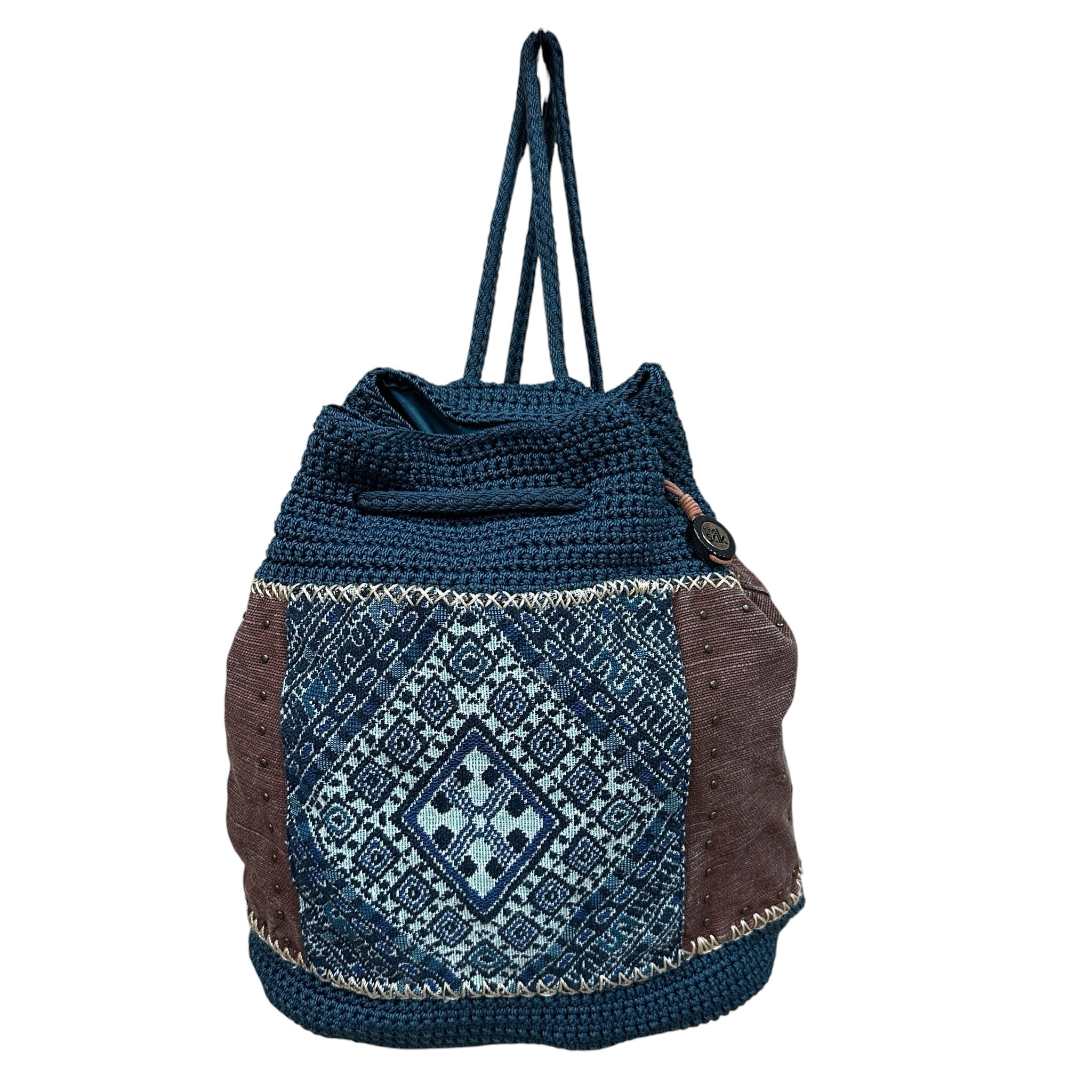 The Sak Navy Blue & Brown Backpack