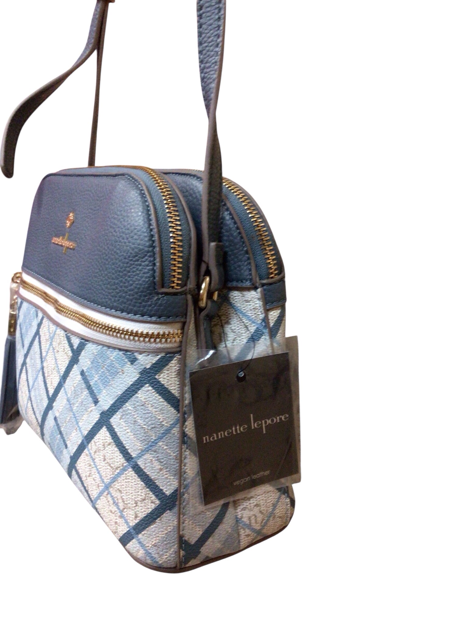 Nanette Lepore "Sullivan" White & Blue Crossbody