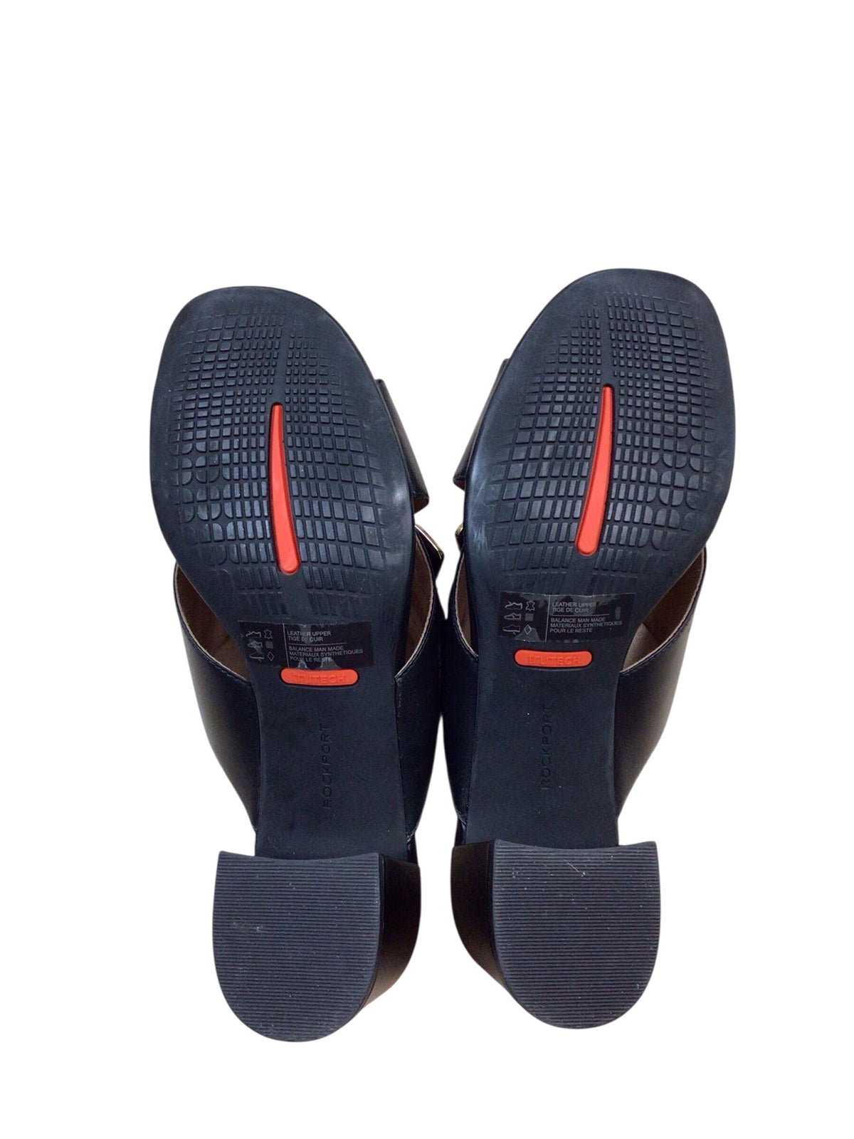 Rockport Total Motion Black "Alaina" Buckle Slide Sandals Size 7.5