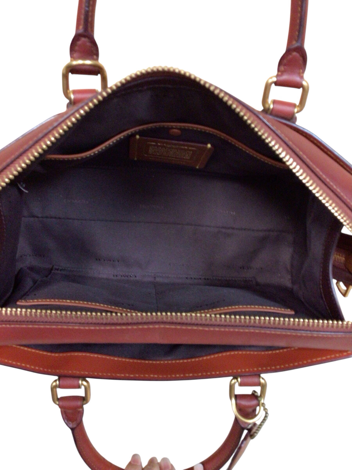 Coach 30949 Signature "Bond Bag" Leather Satchel