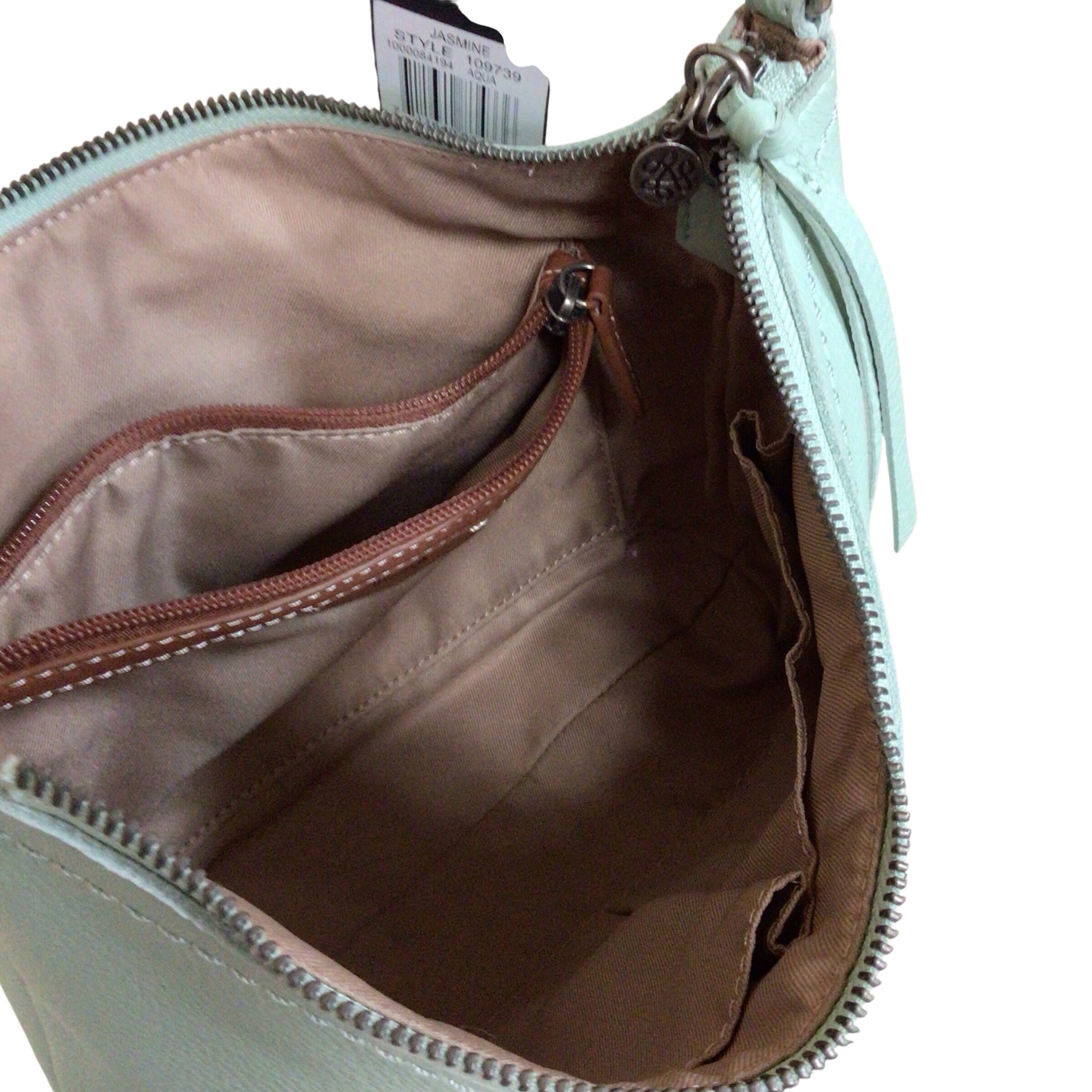 The Sak "Jasmine" Aqua Leather Shoulder Bag
