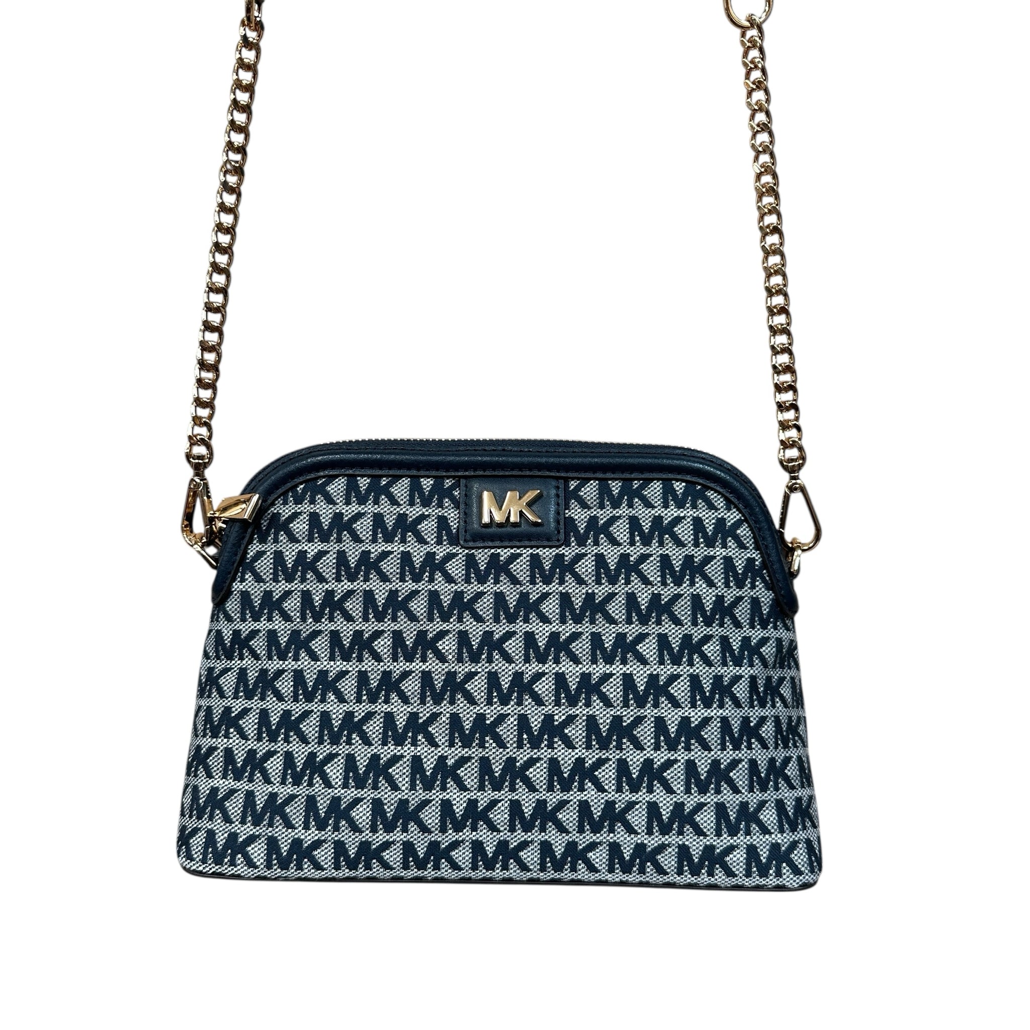【ほぼ未使用品】MICHAEL KORS ネイビー ボディバッグ Jet Set Leather Medium Crossbody Bag with Case for Apple Airpods
