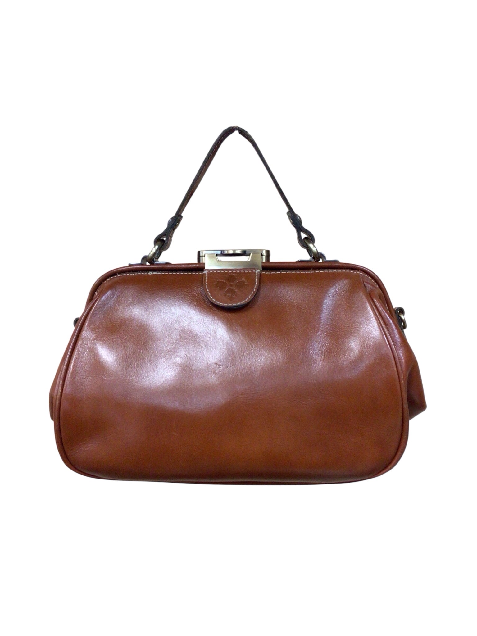Patricia Nash "Gracchi" Brown Leather Satchel Crossbody Bag