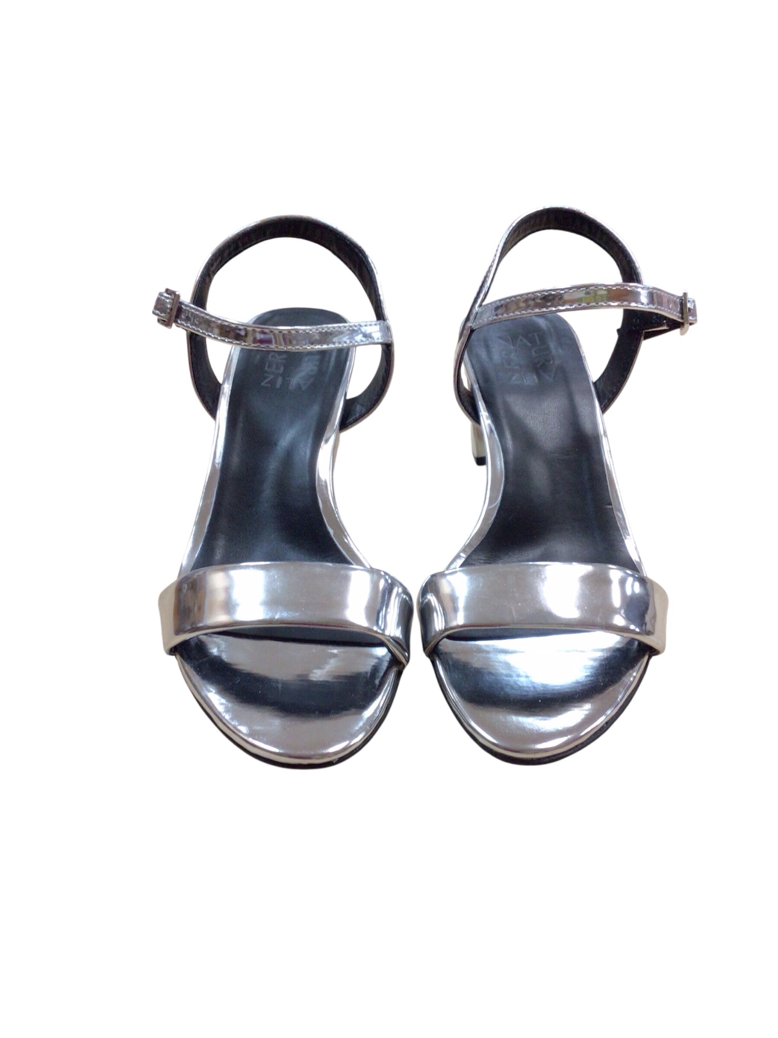 Naturalizer Bristol Silver Dress Sandal Heels Size 7.5