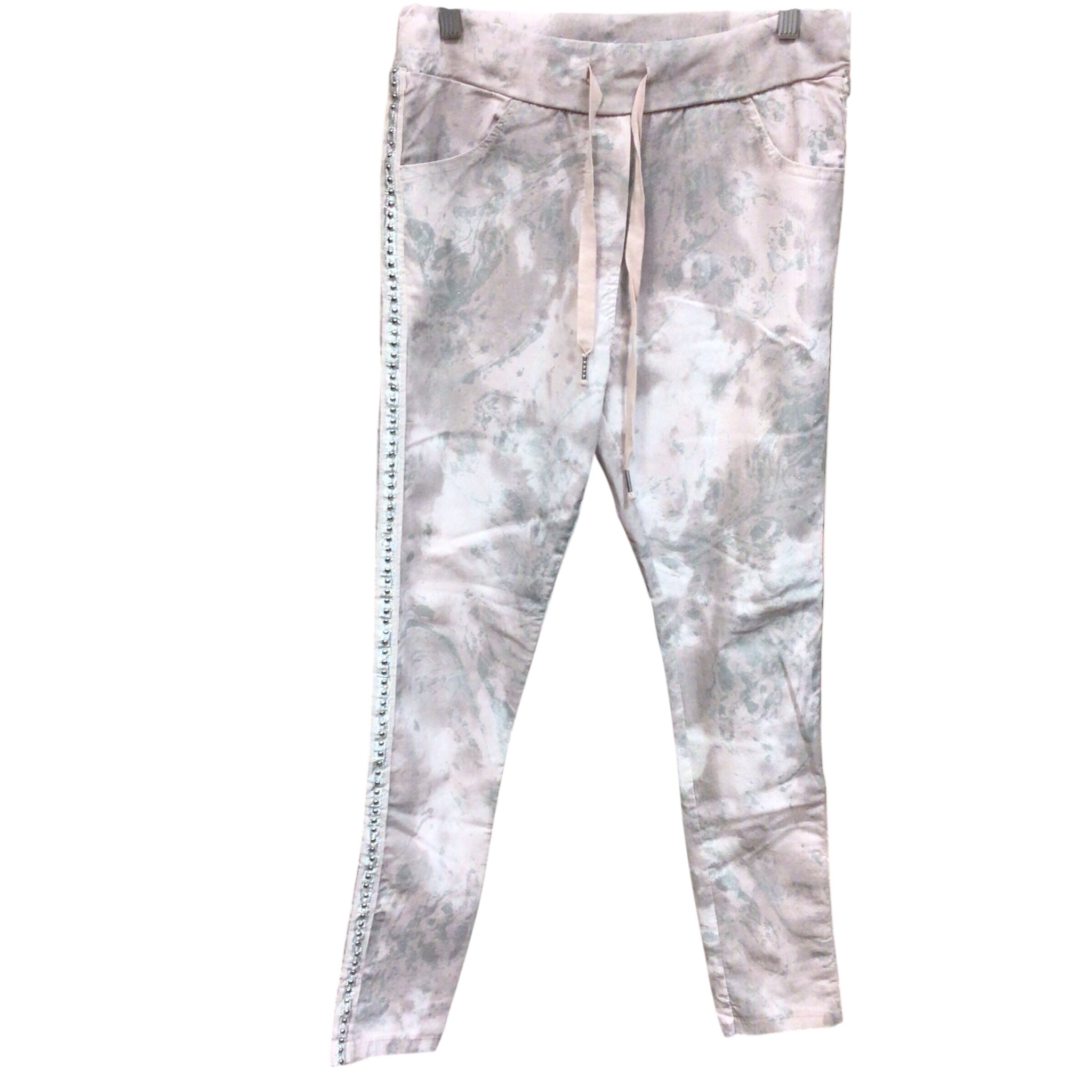 Made in Italy Pink & Silver Size Small Pants