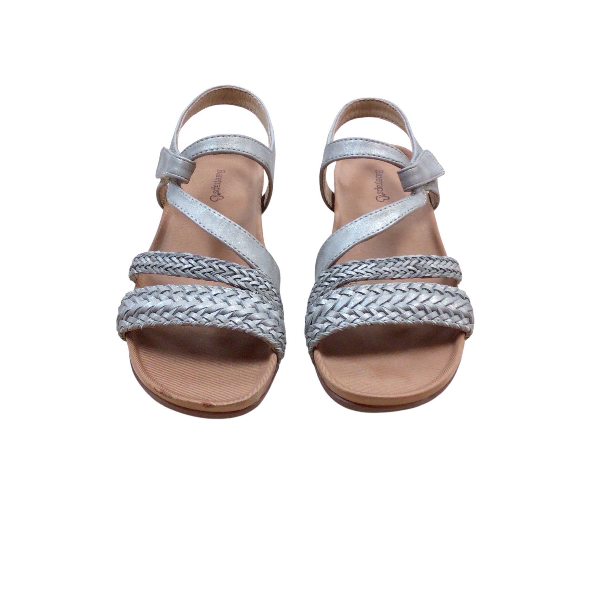 Baretraps "Jalen" Silver Tone Sandals Size 7