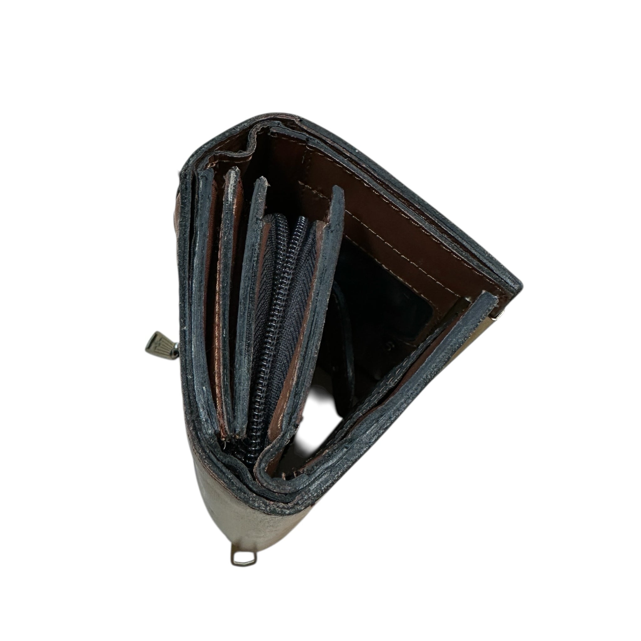 Patricia Nash Oliveri Map Brown Leather Wallet