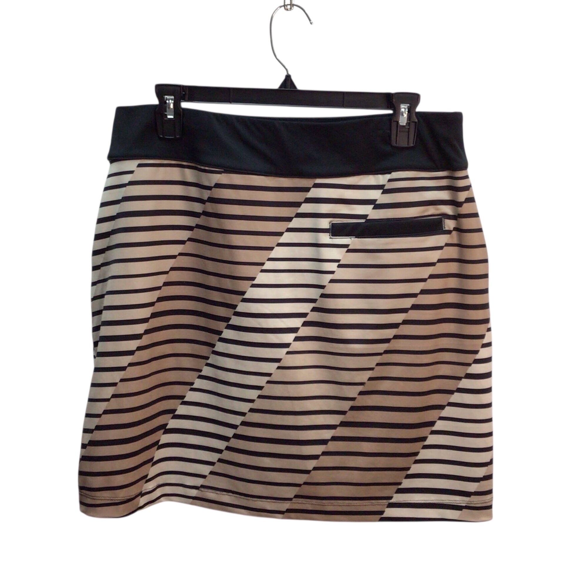 Coral Bay Tan And Brown Stripe Golf Skort Size M