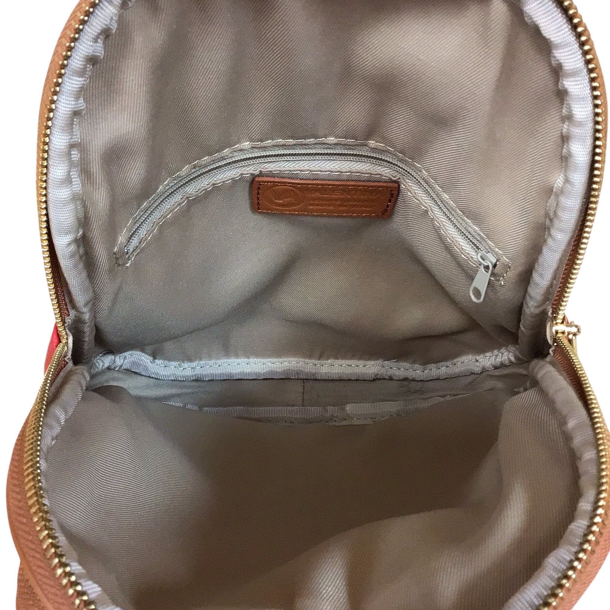 Valentina Red Genuine Italian Leather Dome Backpack